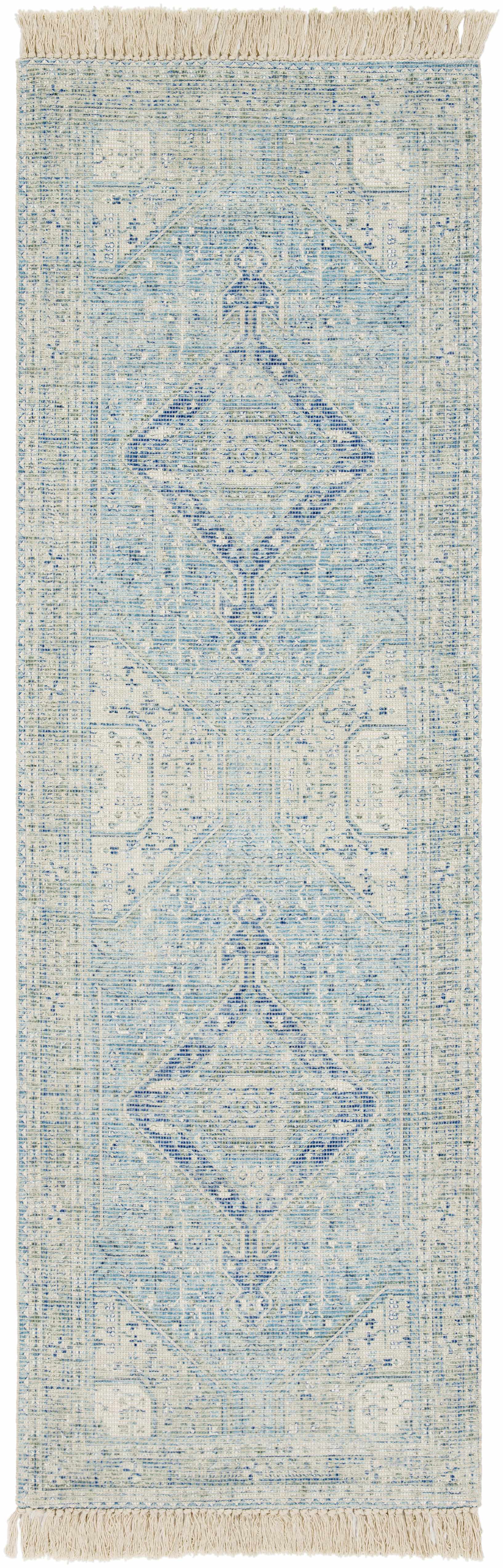 Byers Handmade Cotton-blend Aqua Rug - Image 10