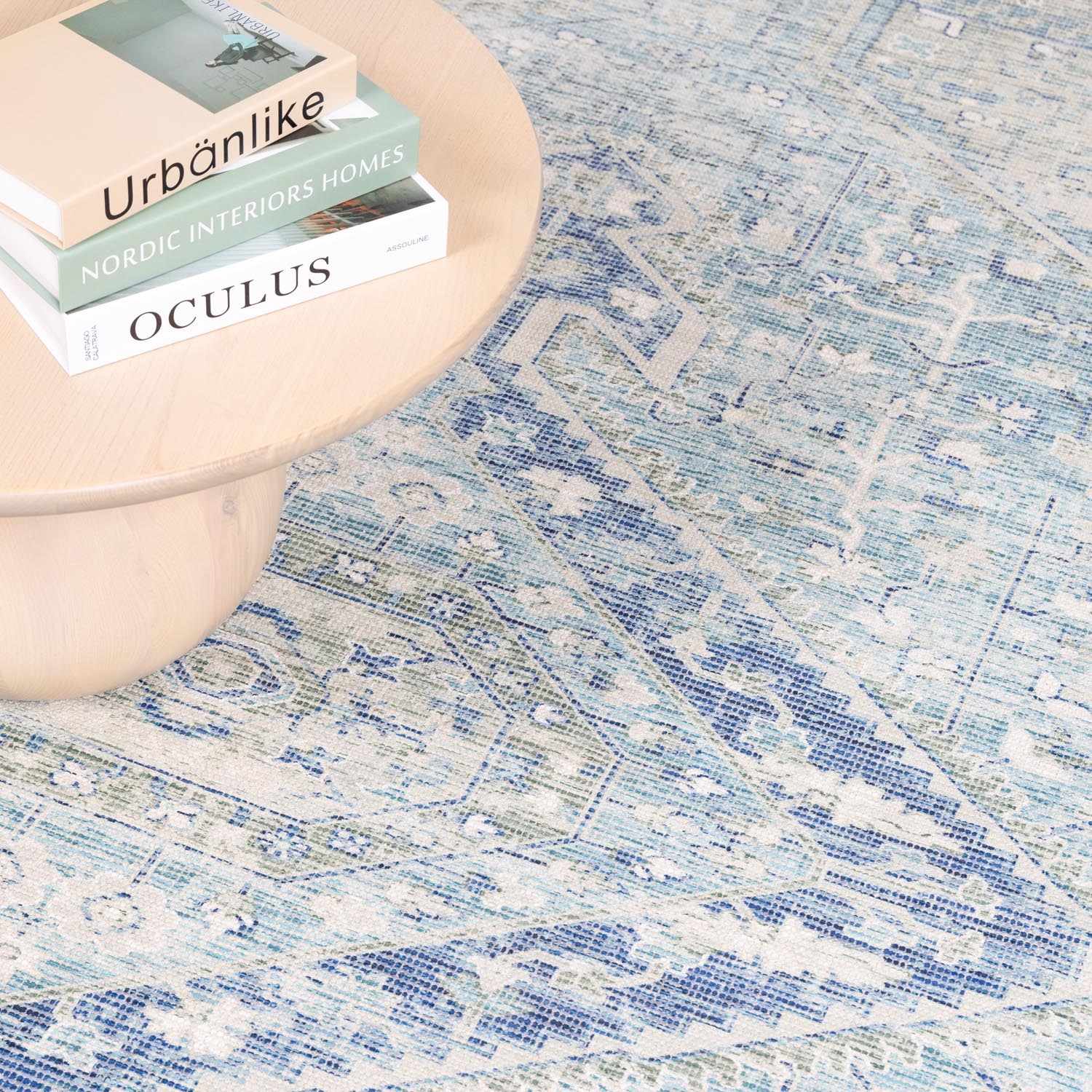 Byers Handmade Cotton-blend Aqua Rug - Image 11