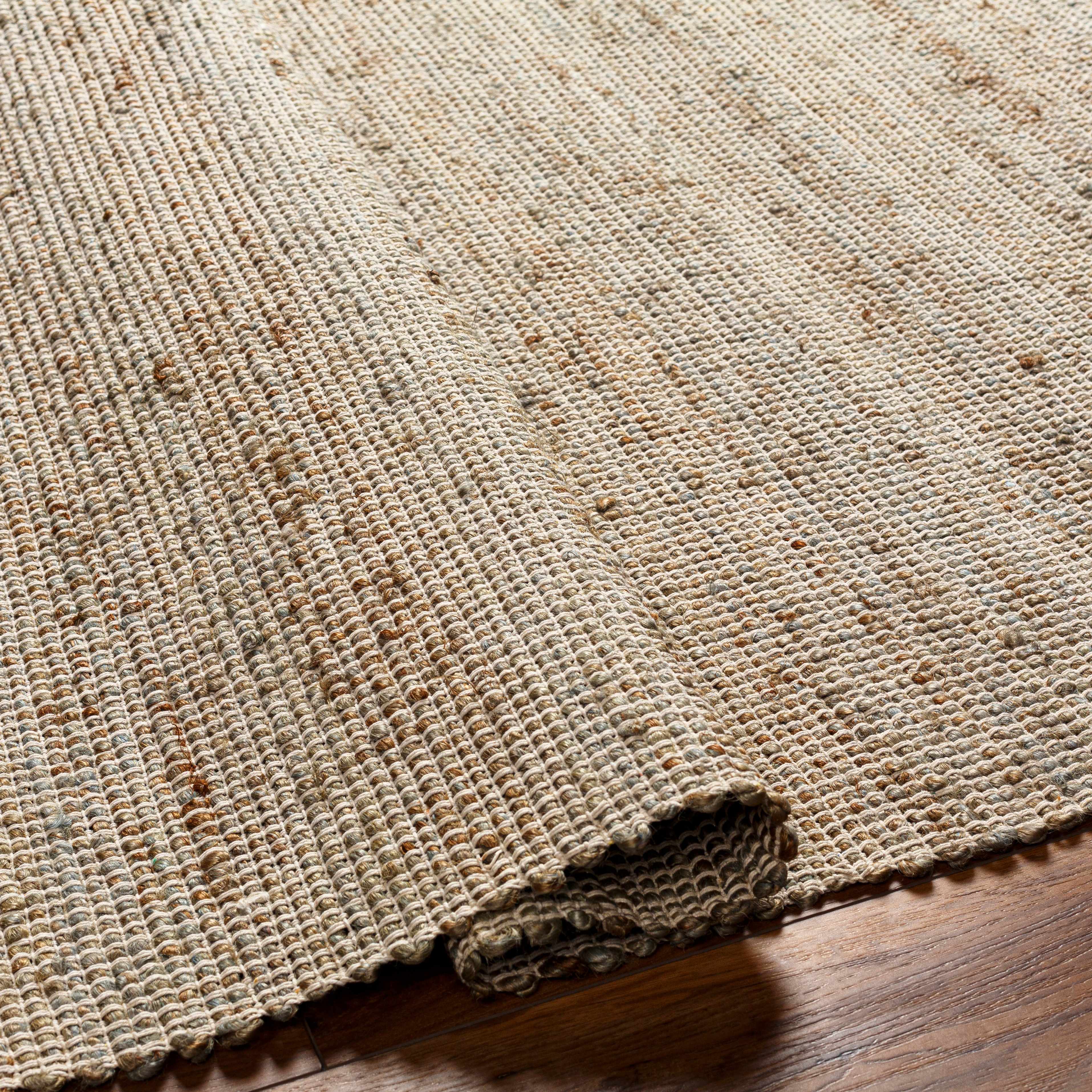 Byrne Beige & Green Jute Rug - Clearance - Image 5