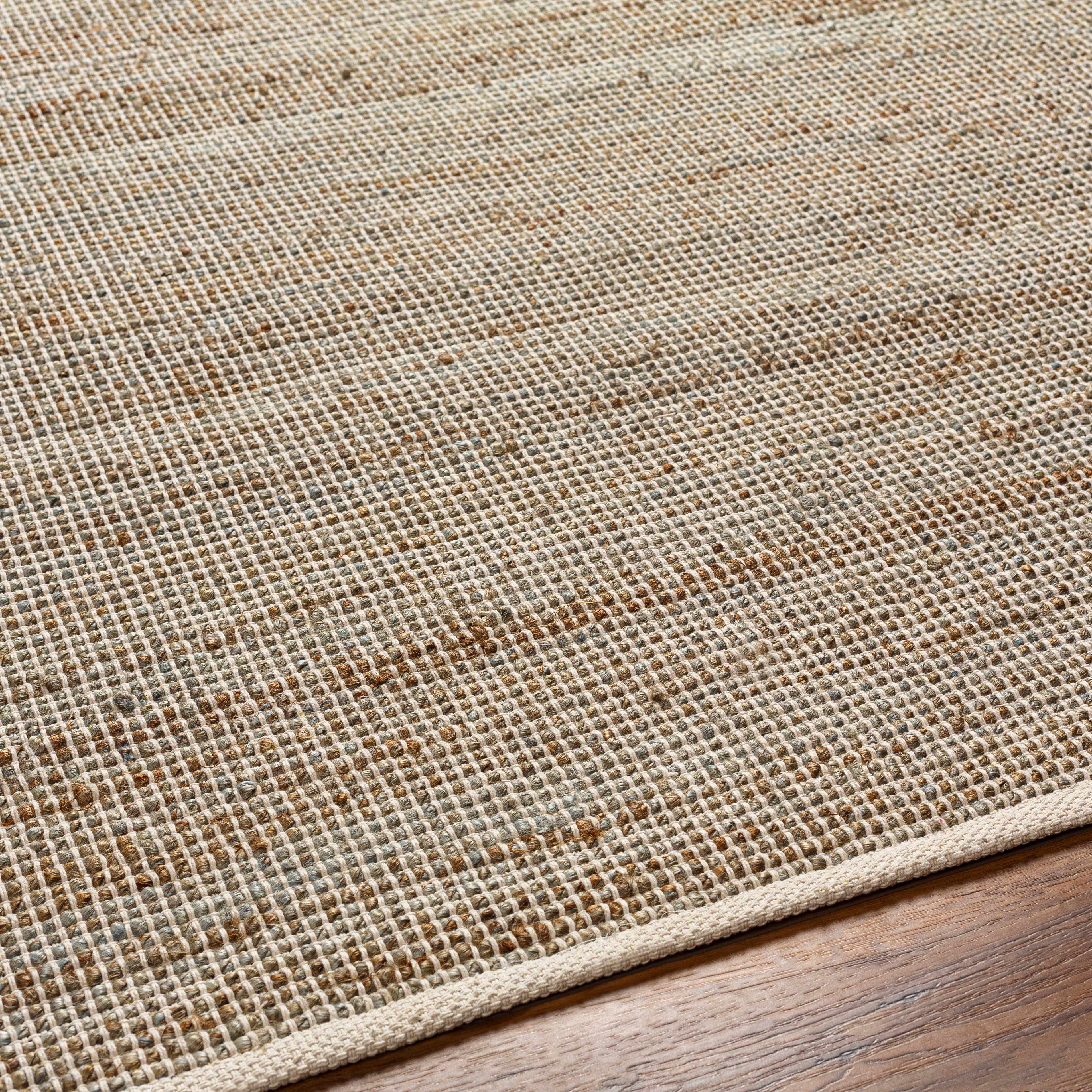 Byrne Beige & Green Jute Rug - Clearance - Image 6