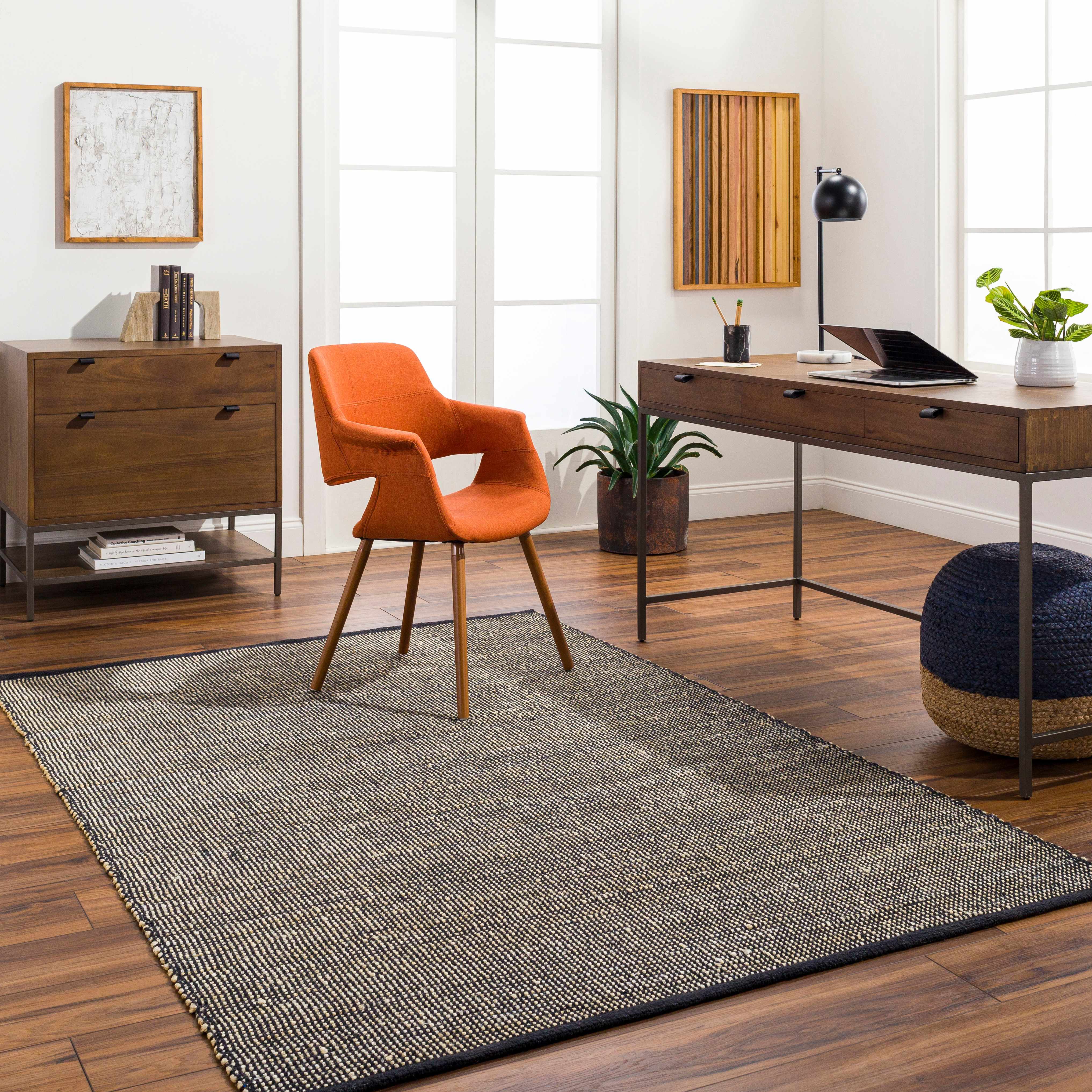 Byrne Black Jute Rug - Image 3
