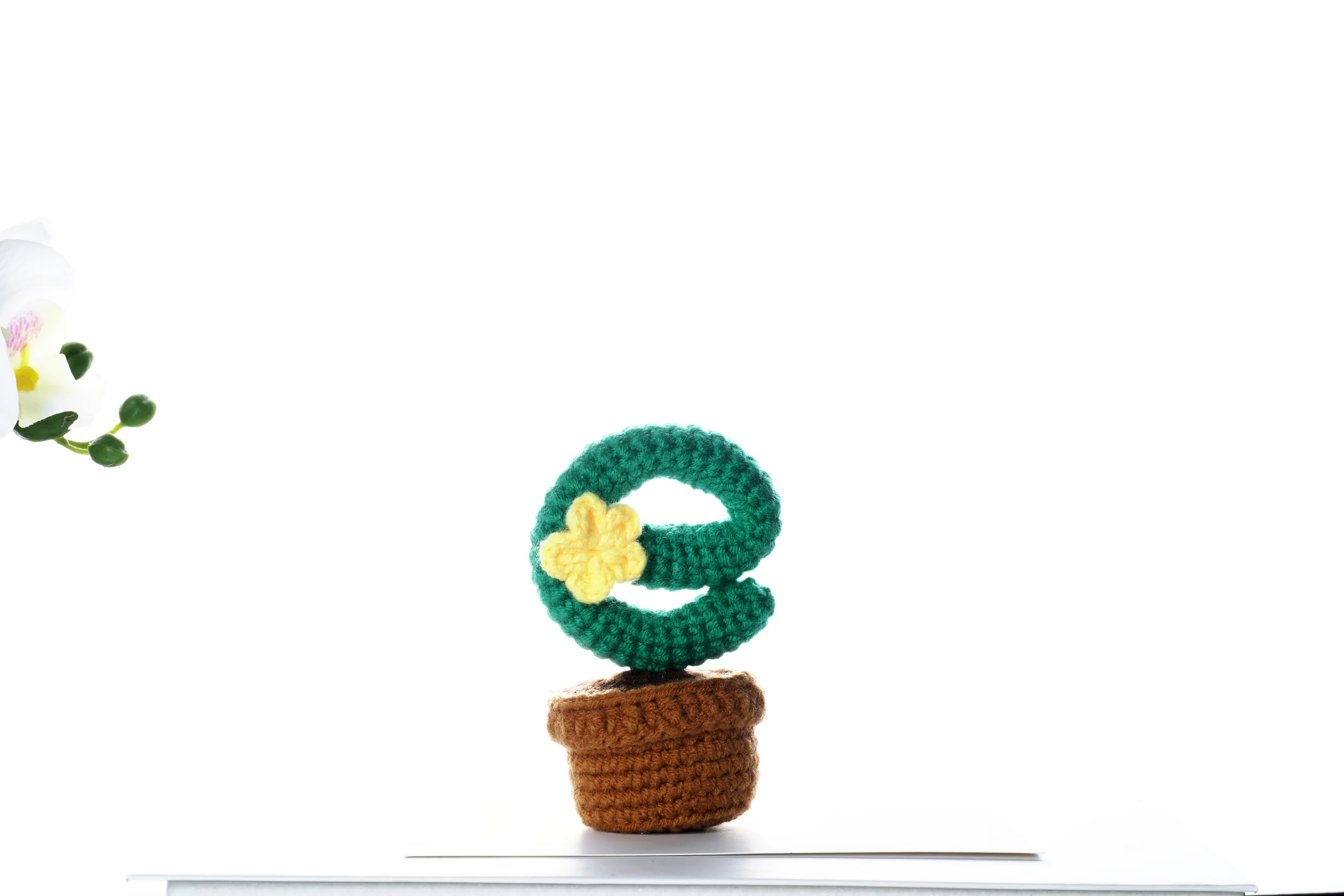 Cactus with Flowers. Potted Plant Amigurumi DIY Crochet Kit Wizardi F07N8-M18 - Image 5