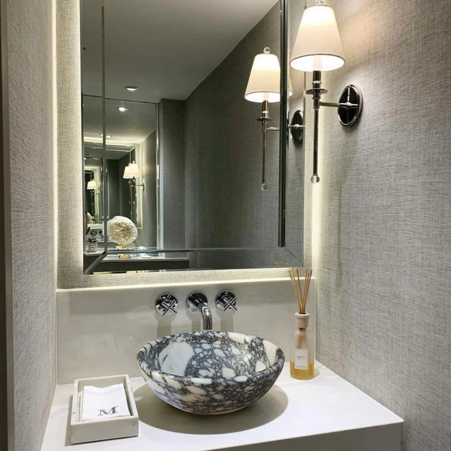 Calacatta Viola Marble Natural Stone Above-vanity Bathroom Sink Polished (D)16" (H)6" - In Stock - Image 3