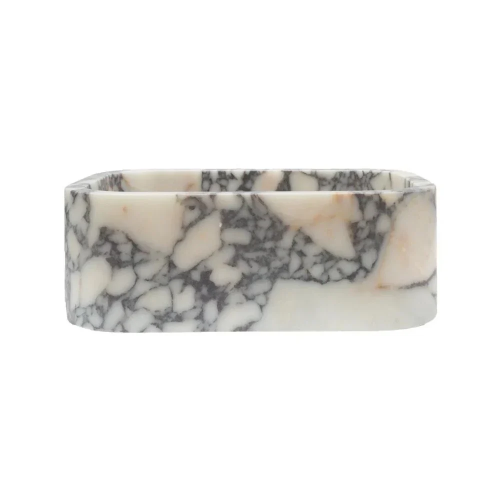 Calacatta Viola Marble Rectangular Wall-mount Bathroom Sink (L)18" (W)12" (H)6" READY TO SHIP - Image 3