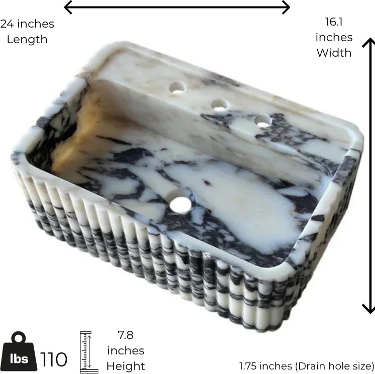 Calacatta Viola Marble Sink - Image 2