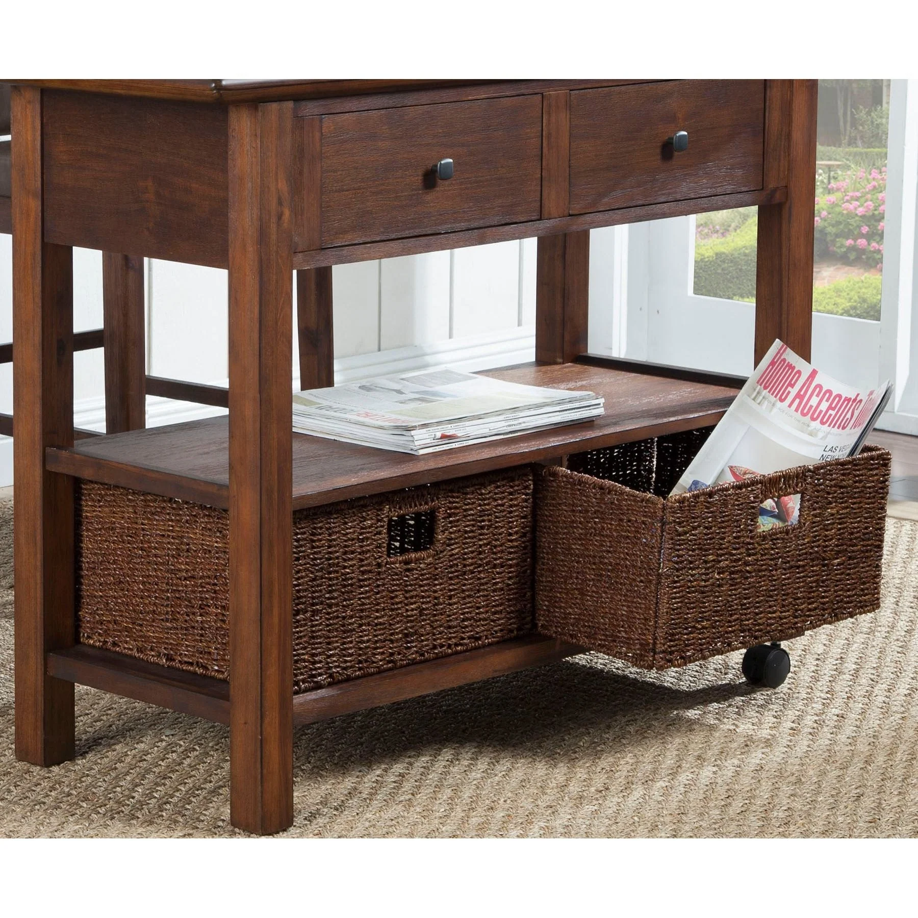 Caldwell Kitchen Cart, Antique Cappuccino - Image 4