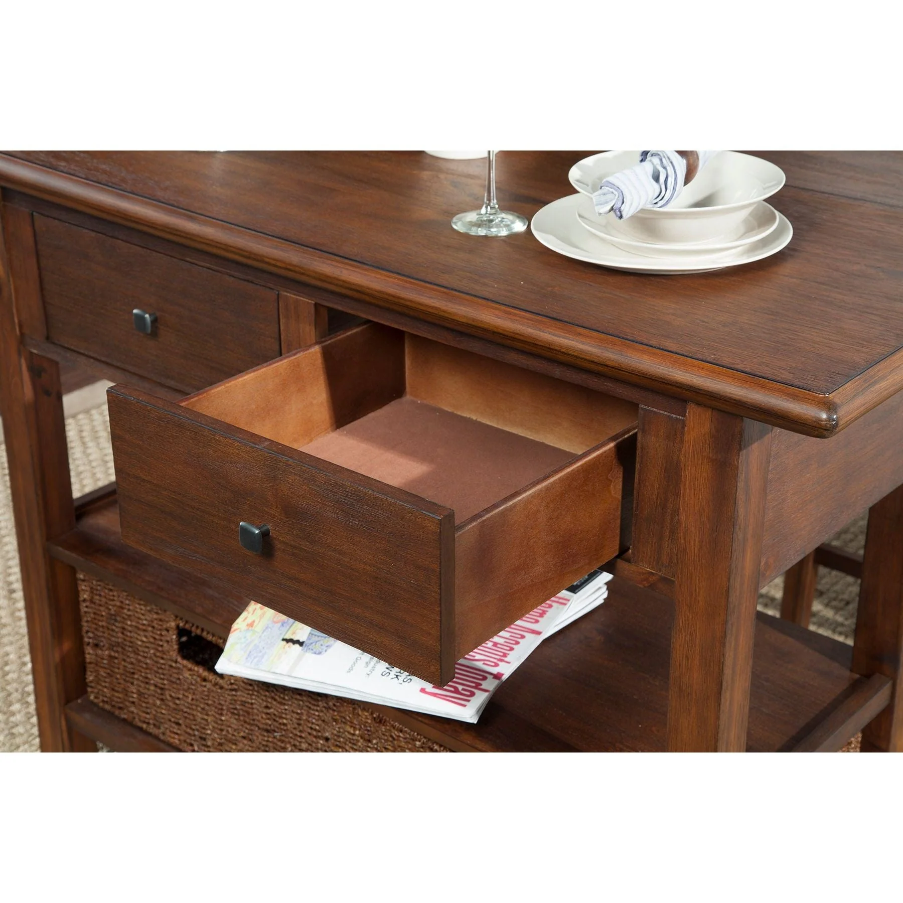 Caldwell Kitchen Cart, Antique Cappuccino - Image 5