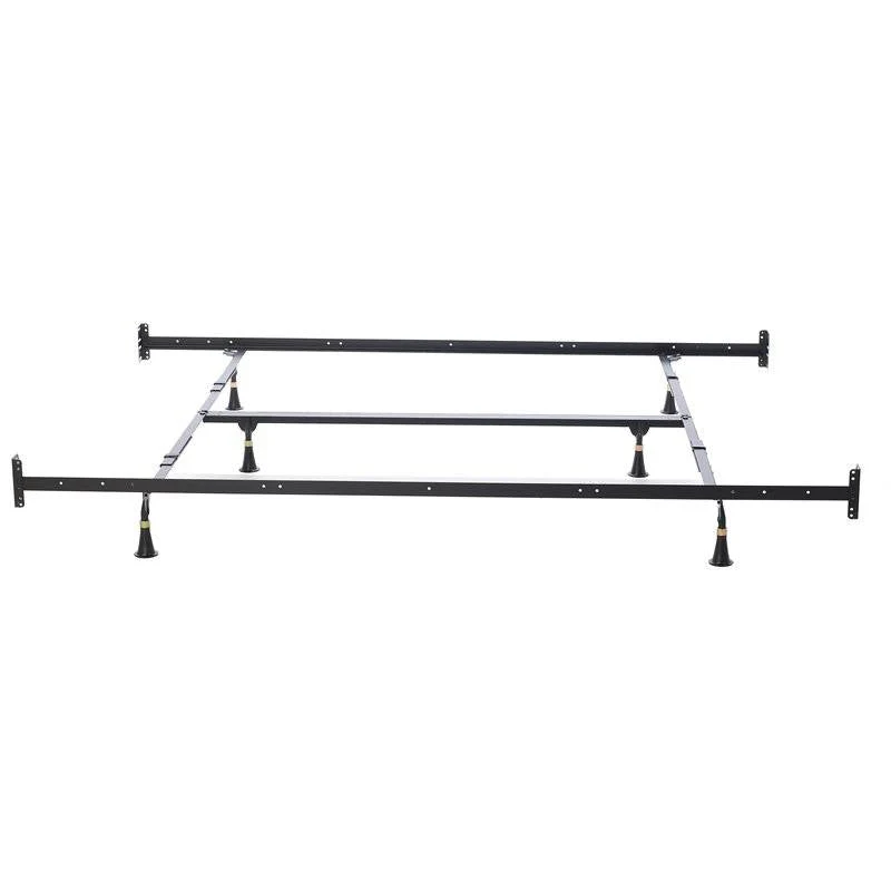 California King Heavy Duty Metal Bed Frame with Headboard Footboard Brackets - Image 2