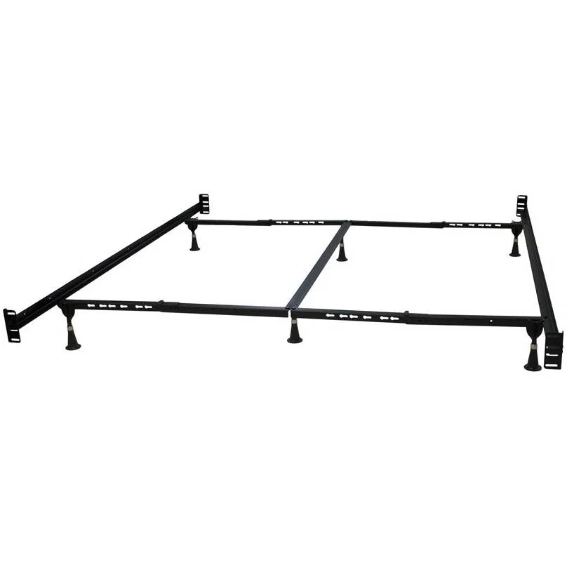 California King Heavy Duty Metal Bed Frame with Headboard Footboard Brackets - Image 3