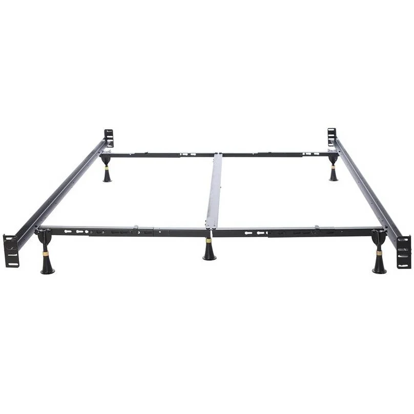 California King Heavy Duty Metal Bed Frame with Headboard Footboard Brackets - Image 4