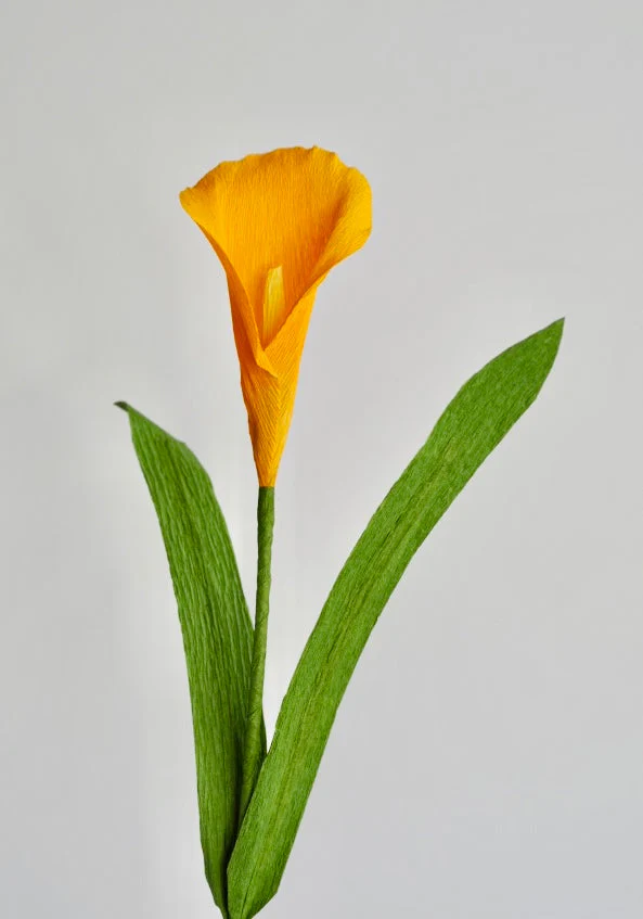 Calla Lily Single Stem | Handcrafted Paper Flower - Image 3