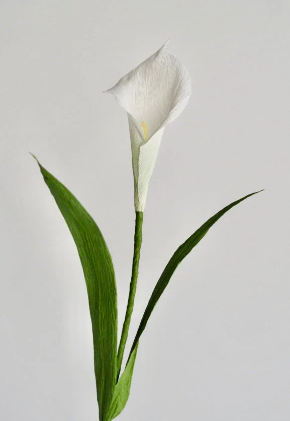 Calla Lily Single Stem | Handcrafted Paper Flower - Image 4