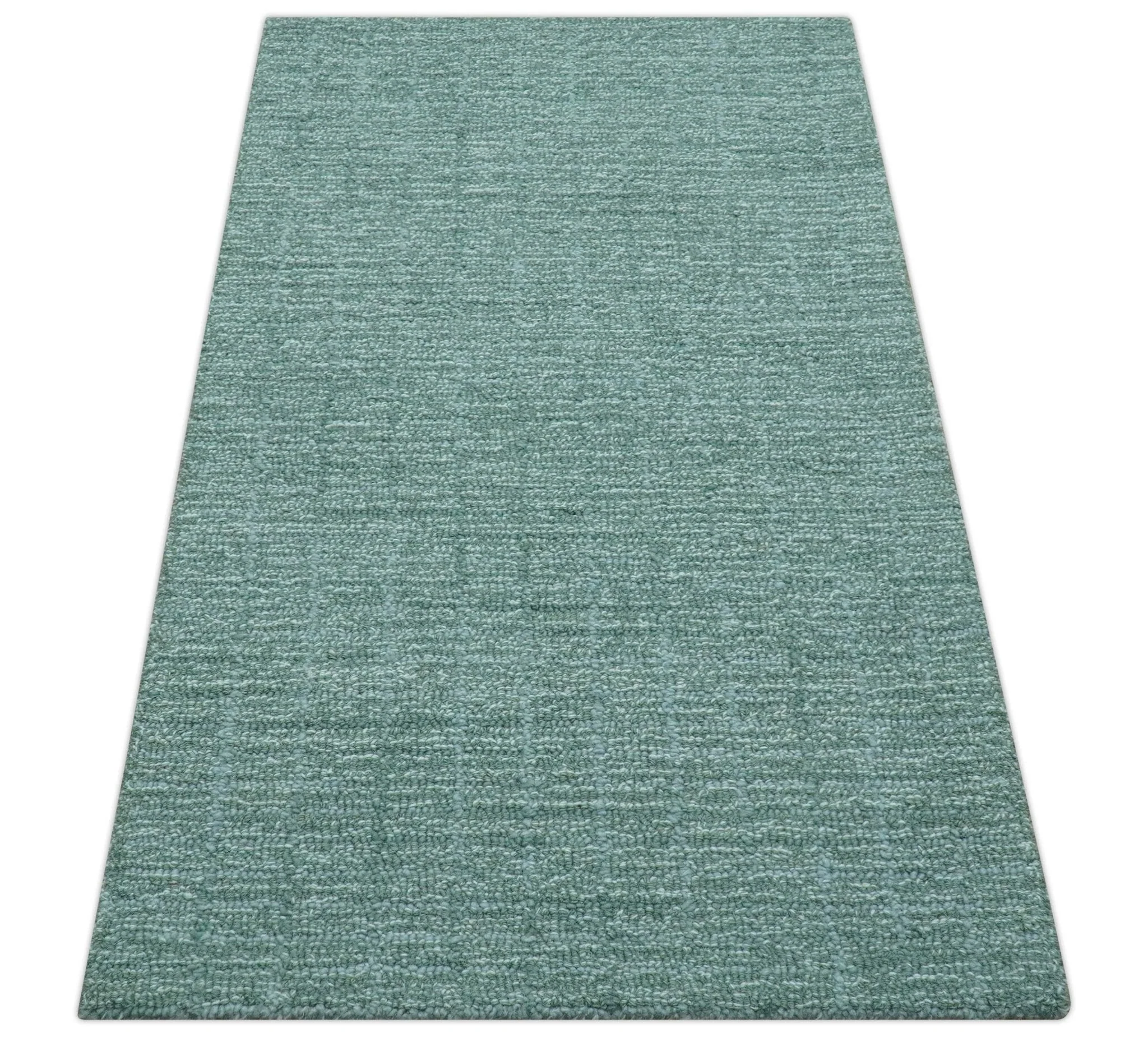 Cam Custom Made Modern Style Teal Hand Tufted Wool Rug - Image 9
