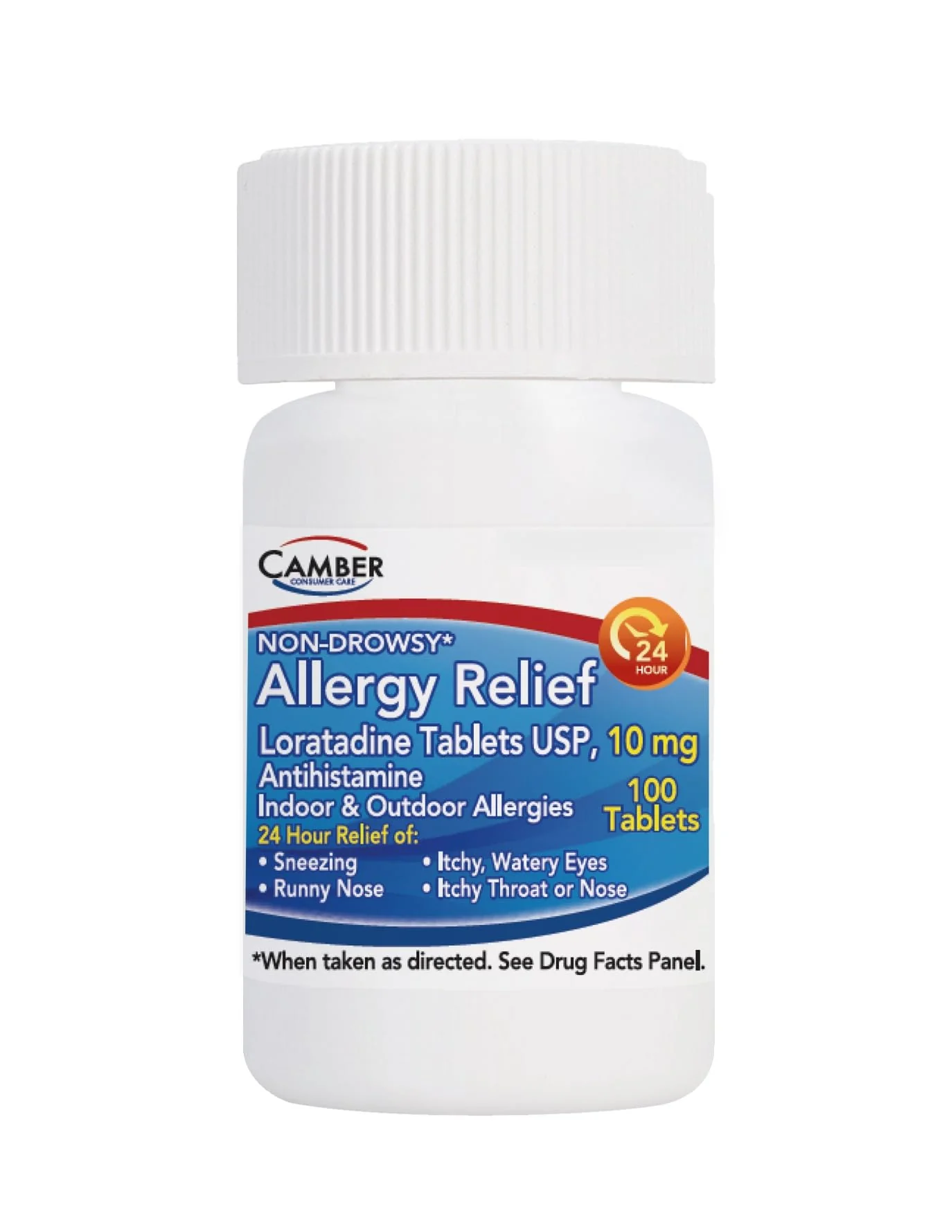 Camber Loratadine 10mg Allergy Pills, Antihistamine 24 Hour, Non Drowsy Allergy Relief (100 Tablets) - Image 7