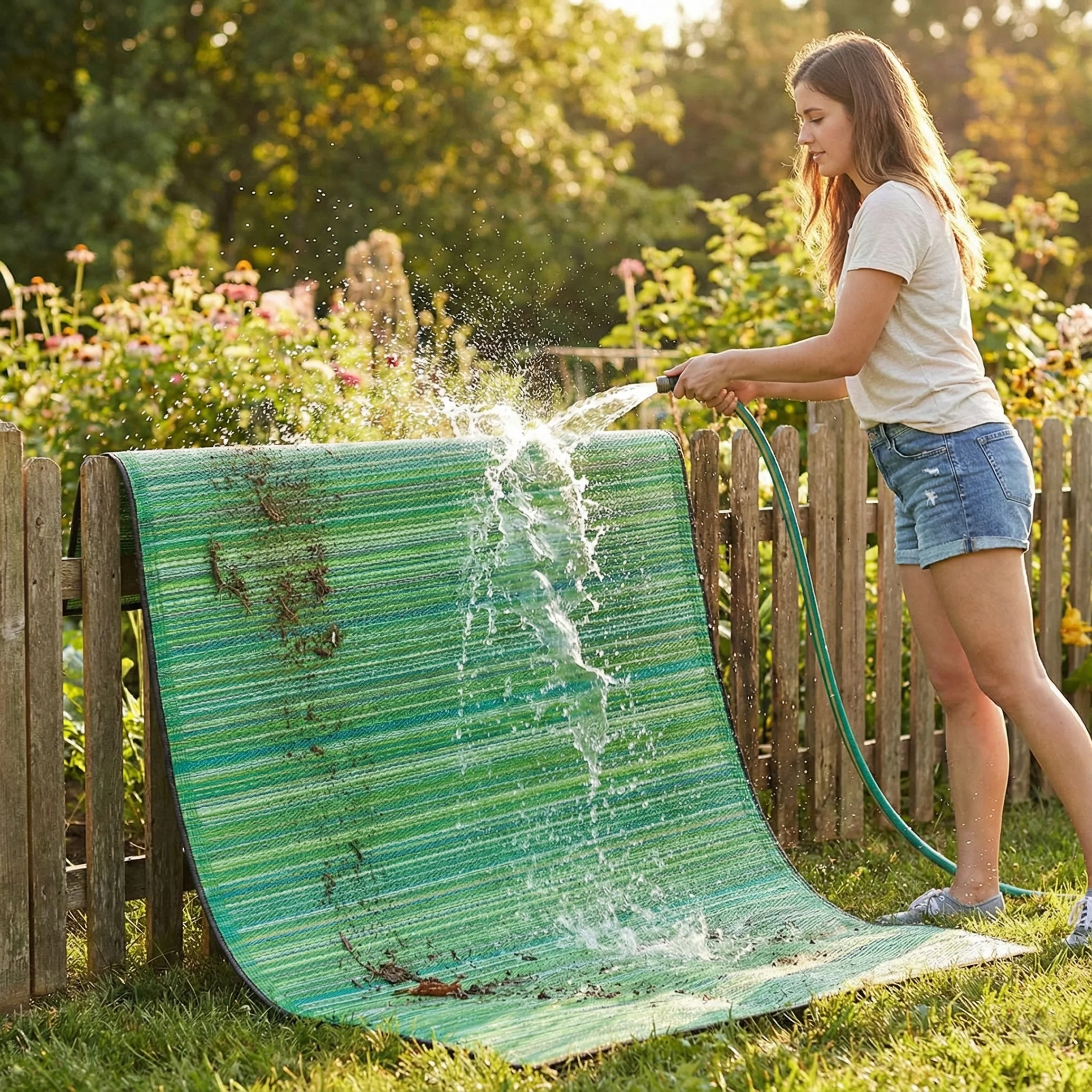Cancun - Green Outdoor Rug for Patio - Image 5