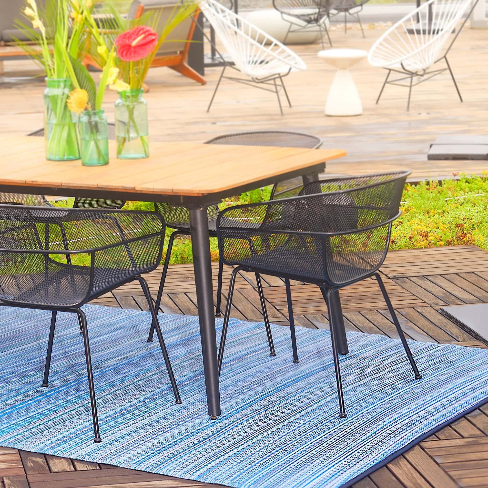 Cancun - Indigo Outdoor Rug for Patio - Image 7
