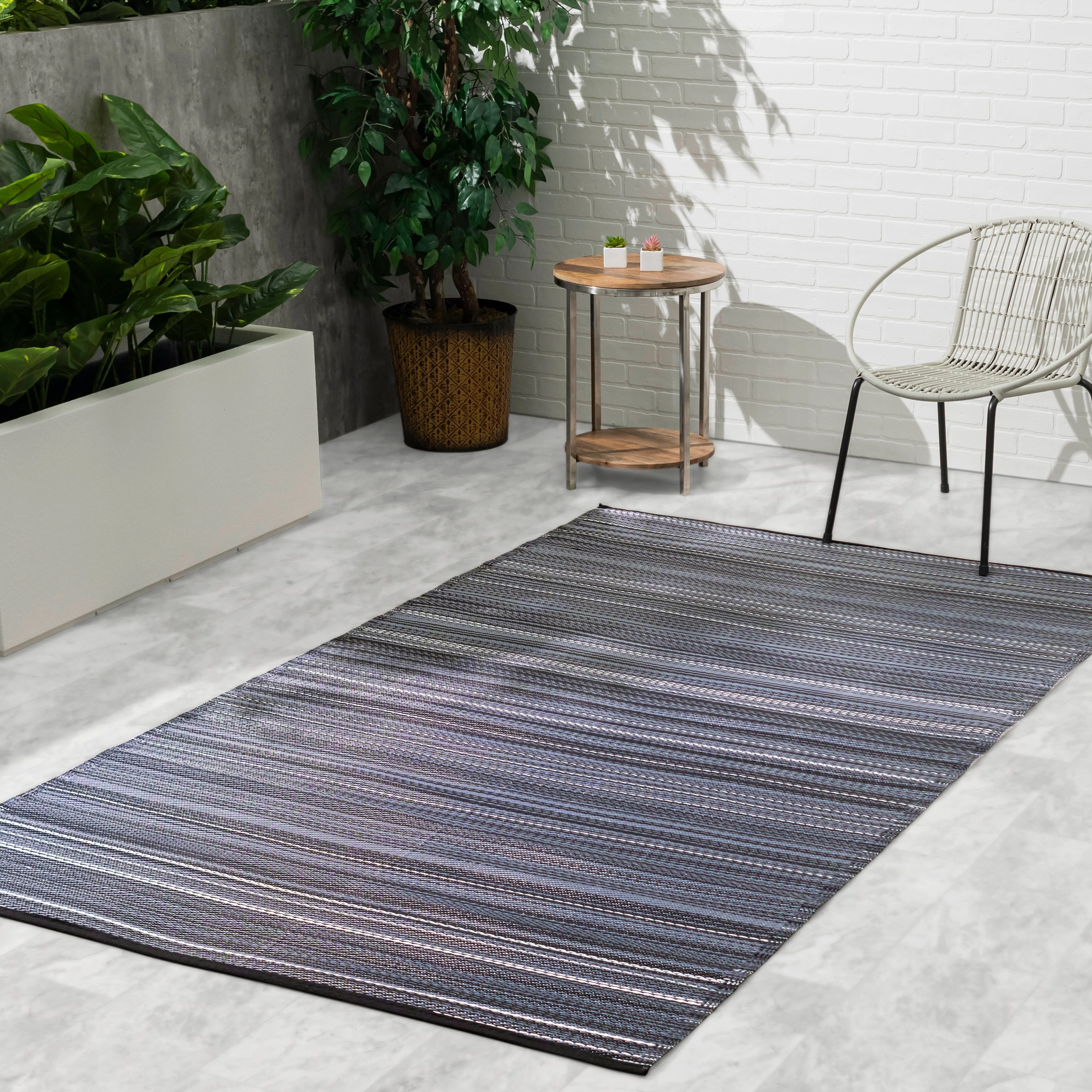 Cancun - Midnight Outdoor Rug for Patio