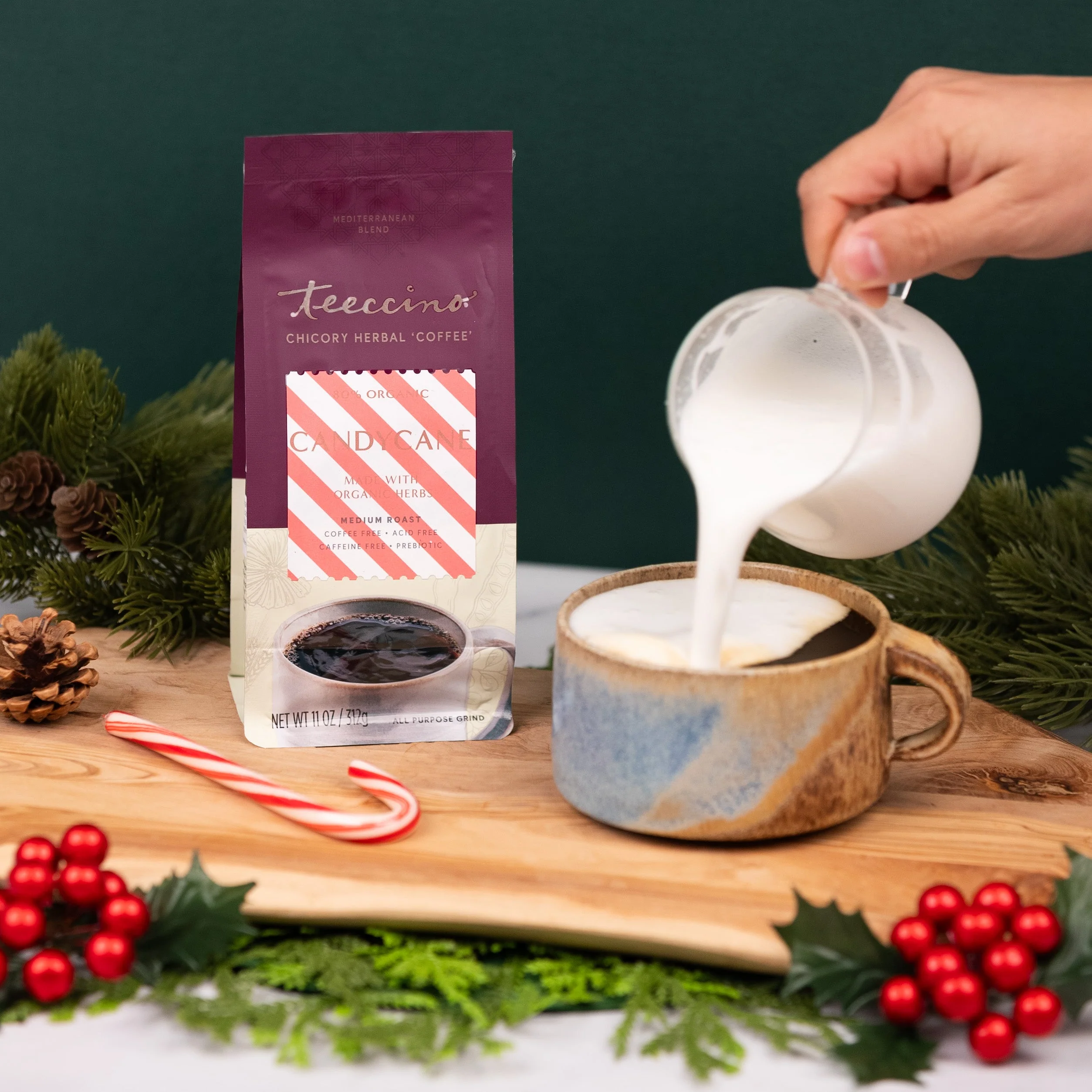 Candy Cane Chicory Herbal Coffee - Image 2