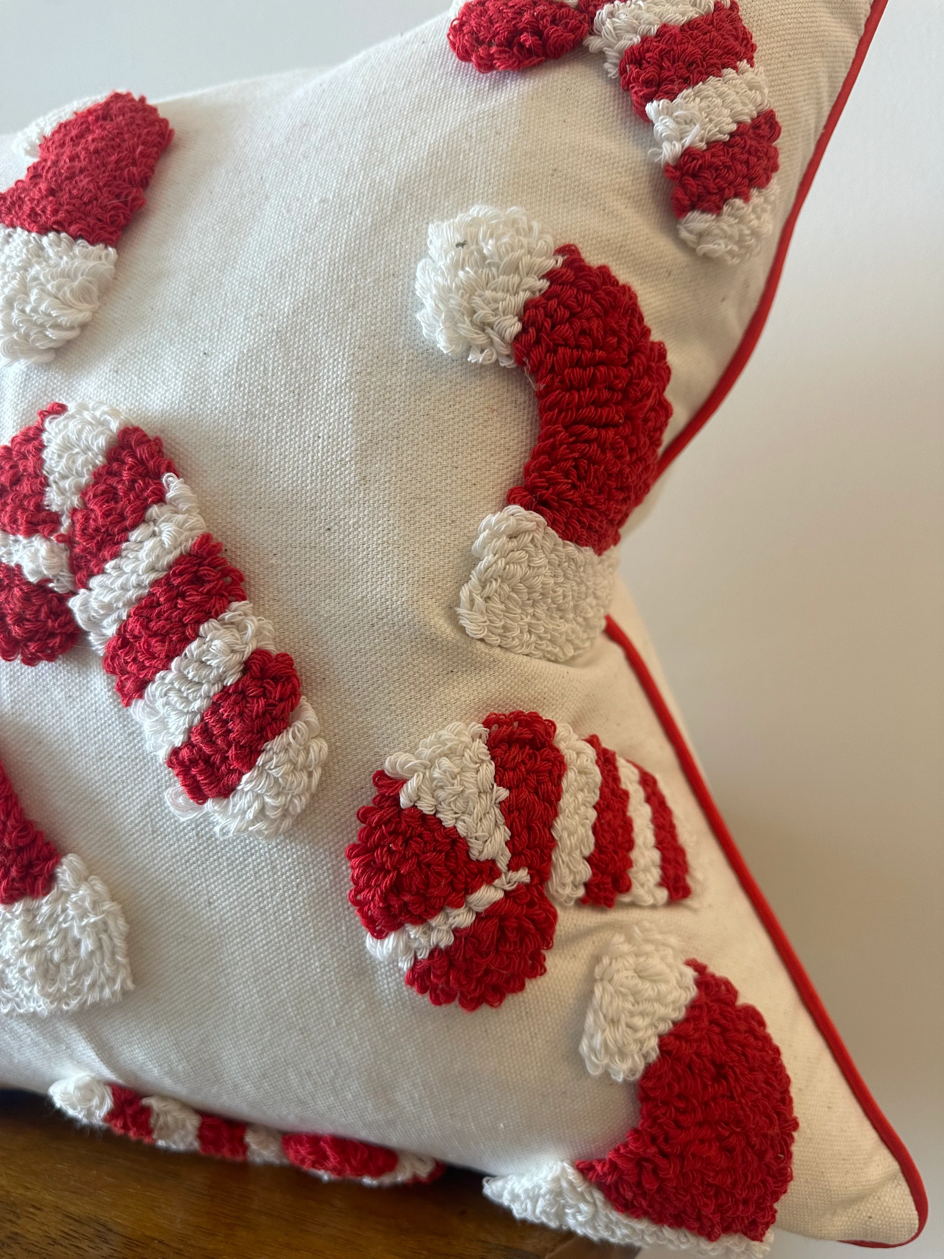 Candy Cane & Santa Hat Pillow Cover - Image 3