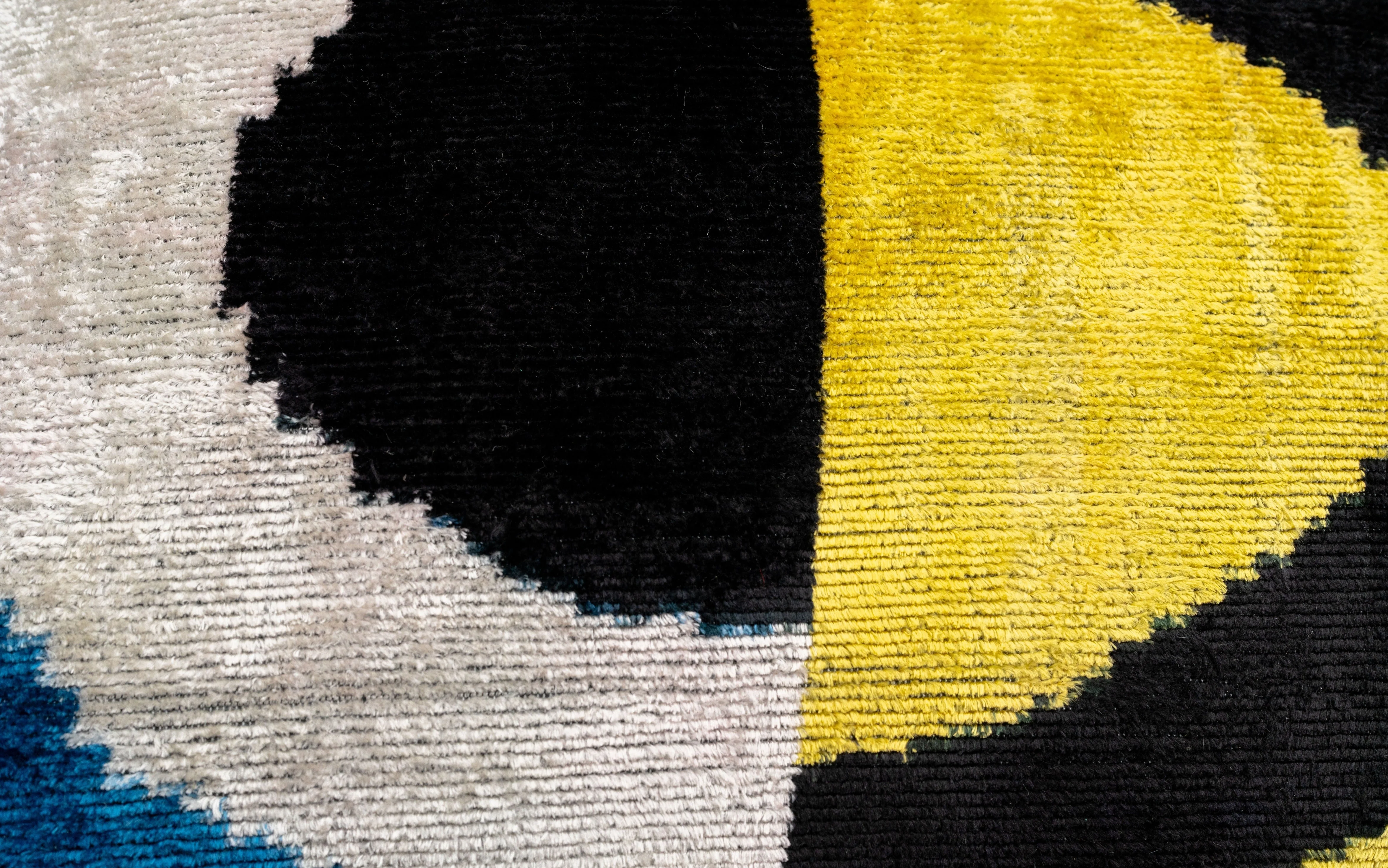 Canvello Abstract Multicolor Silk Velvet Pillow – 20x20 Handmade Modern Art Cushion - Image 3