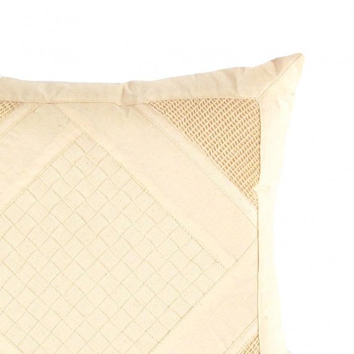Canvello Beige Pure Cotton Pillow - 16" - Image 2