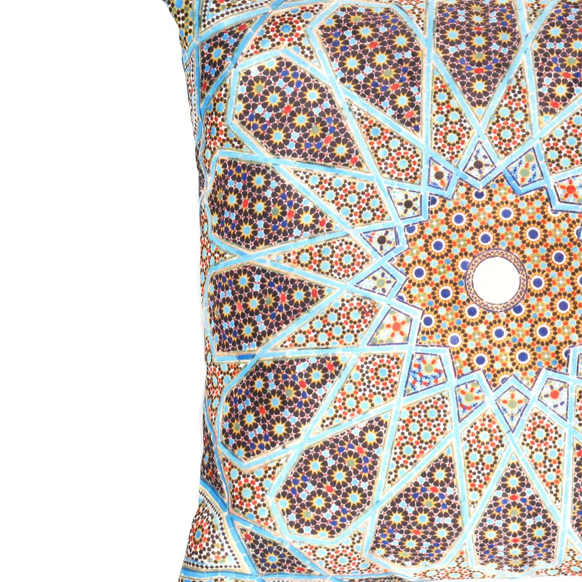 Canvello Geometrical Tile Pattern Decorative Pillow - 16' X 16' - Image 2