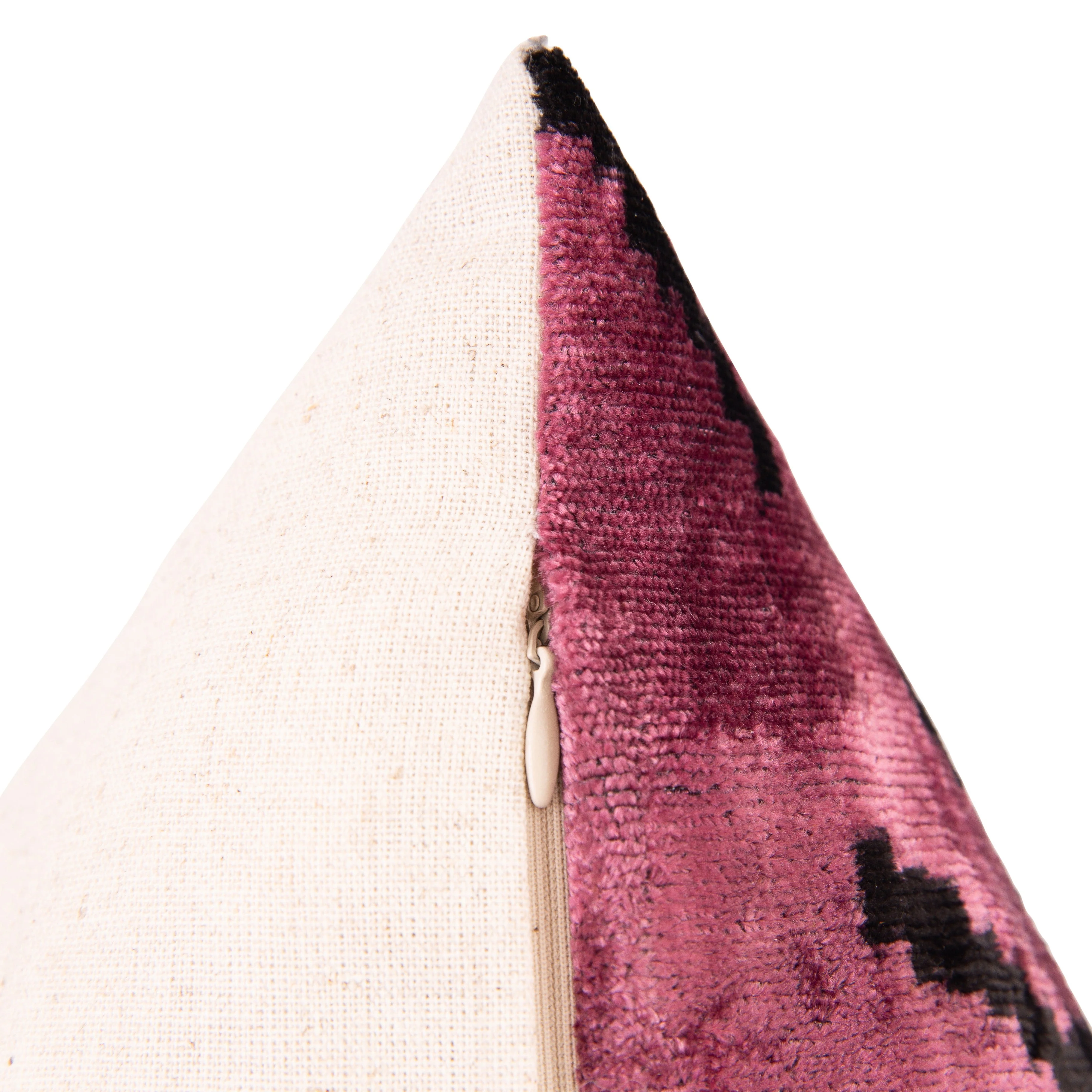 Canvello Handmade Velvet Evil Eye Pattern Pillow – 16x24 Luxury Decorative Throw Cushion for Home Decor – Feather Down Insert, Vegetable-Dyed, Vibrant Pink Purple Accent for Sofa, Couch & Furniture, - Image 5
