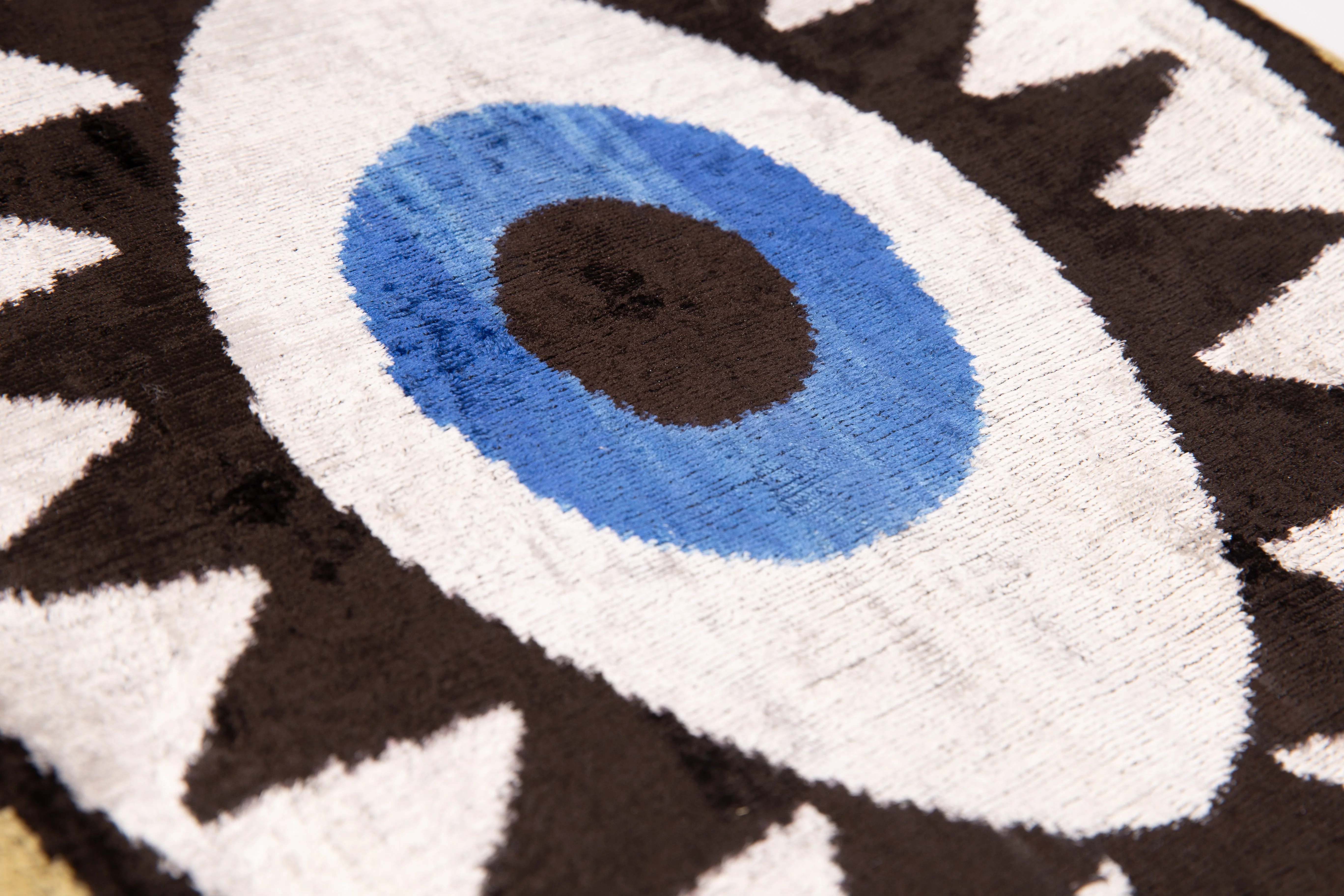 Canvello Handmade Velvet Evil Eye Pillow – 16x24 Artistic Throw Cushion for Home Decor – Feather Down Insert, Vegetable-Dyed, Bohemian Accent for Sofa, Couch & Furniture, Hidden Zipper - Image 6