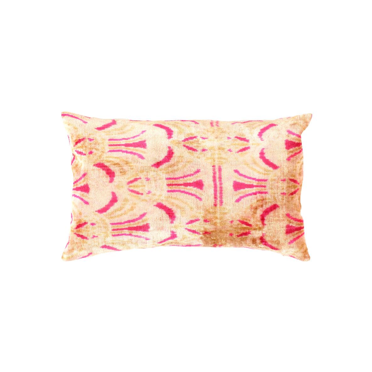 Canvello Pastel Silk Velvet Ikat Pillow - 16"x24"
