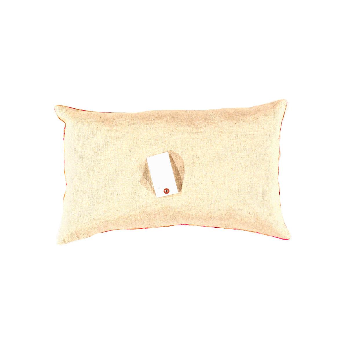 Canvello Pastel Silk Velvet Ikat Pillow - 16"x24" - Image 2