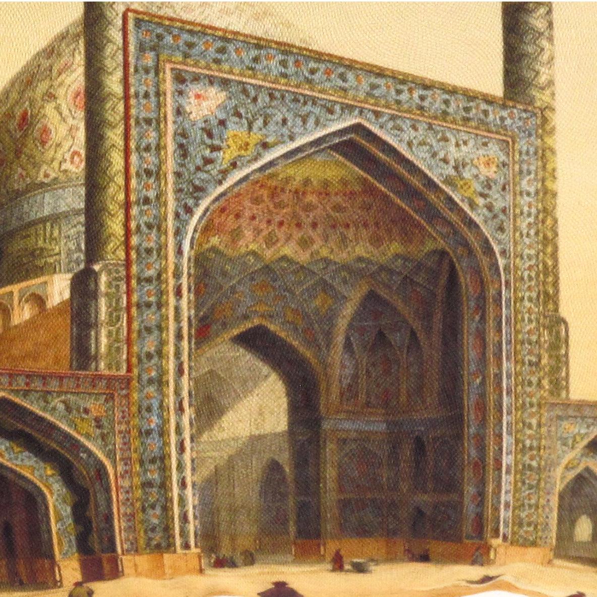 Canvello Silkroad Architecture View Mosque Isfahan Pillow - 16' X 16' - Image 2