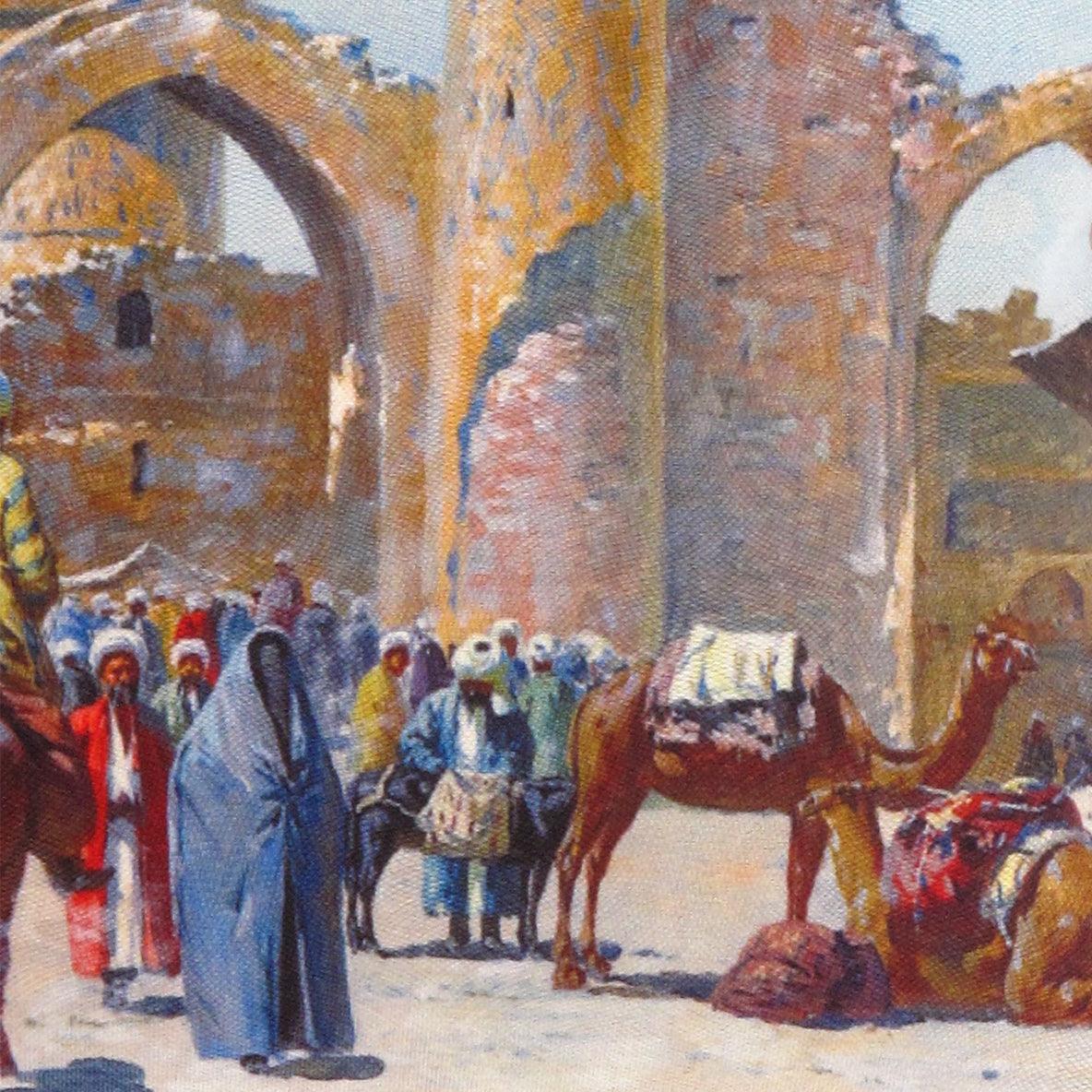 Canvello Silkroad Architecture View Mosque Isfahan Pillow - 16' X 16' - Image 2