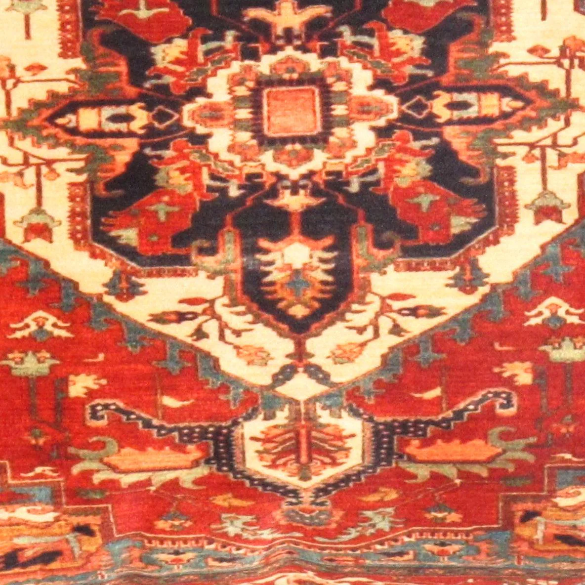 Canvello Silkroad Heriz Design Pillow -16' X 16' - Image 2
