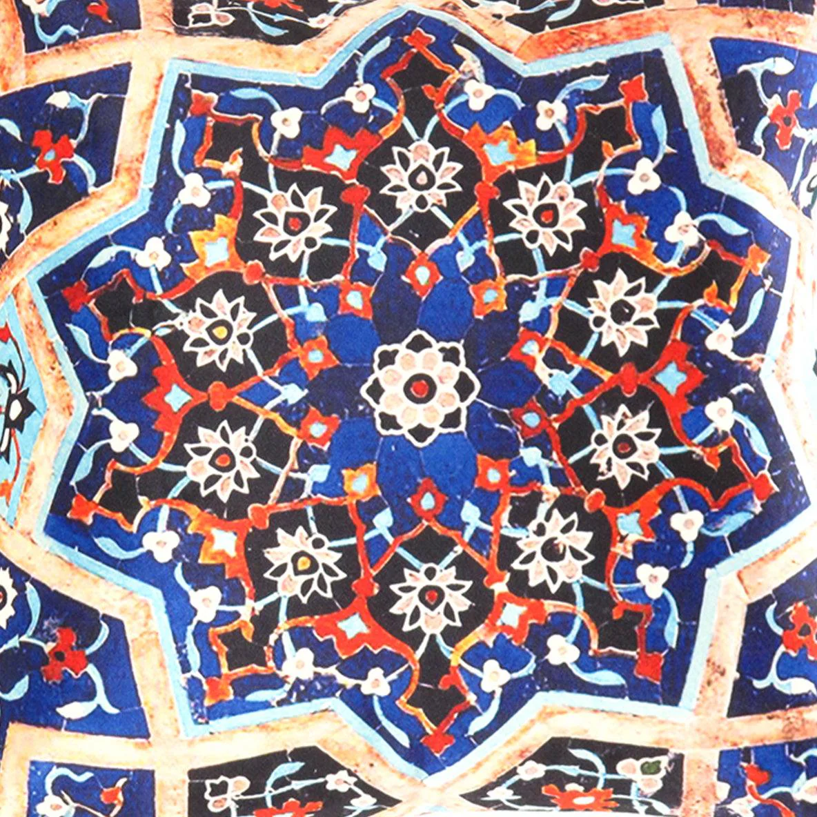 Canvello Silkroad Tile Velvet Pillow 16' X 16' - Image 2