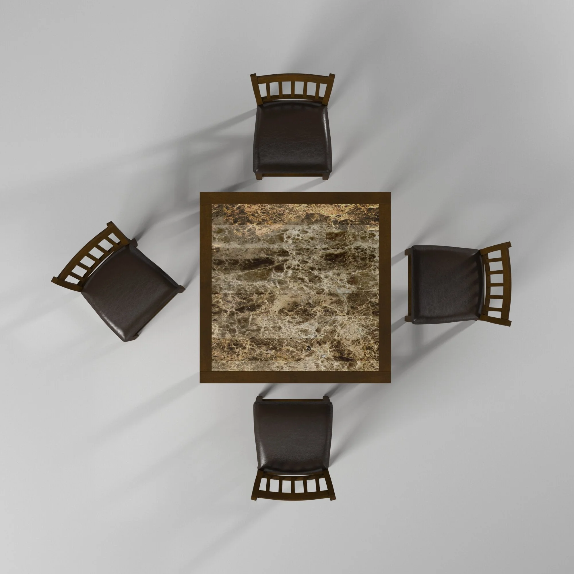 Capitola Faux Marble 5 Piece Pub Set, Espresso - Image 6