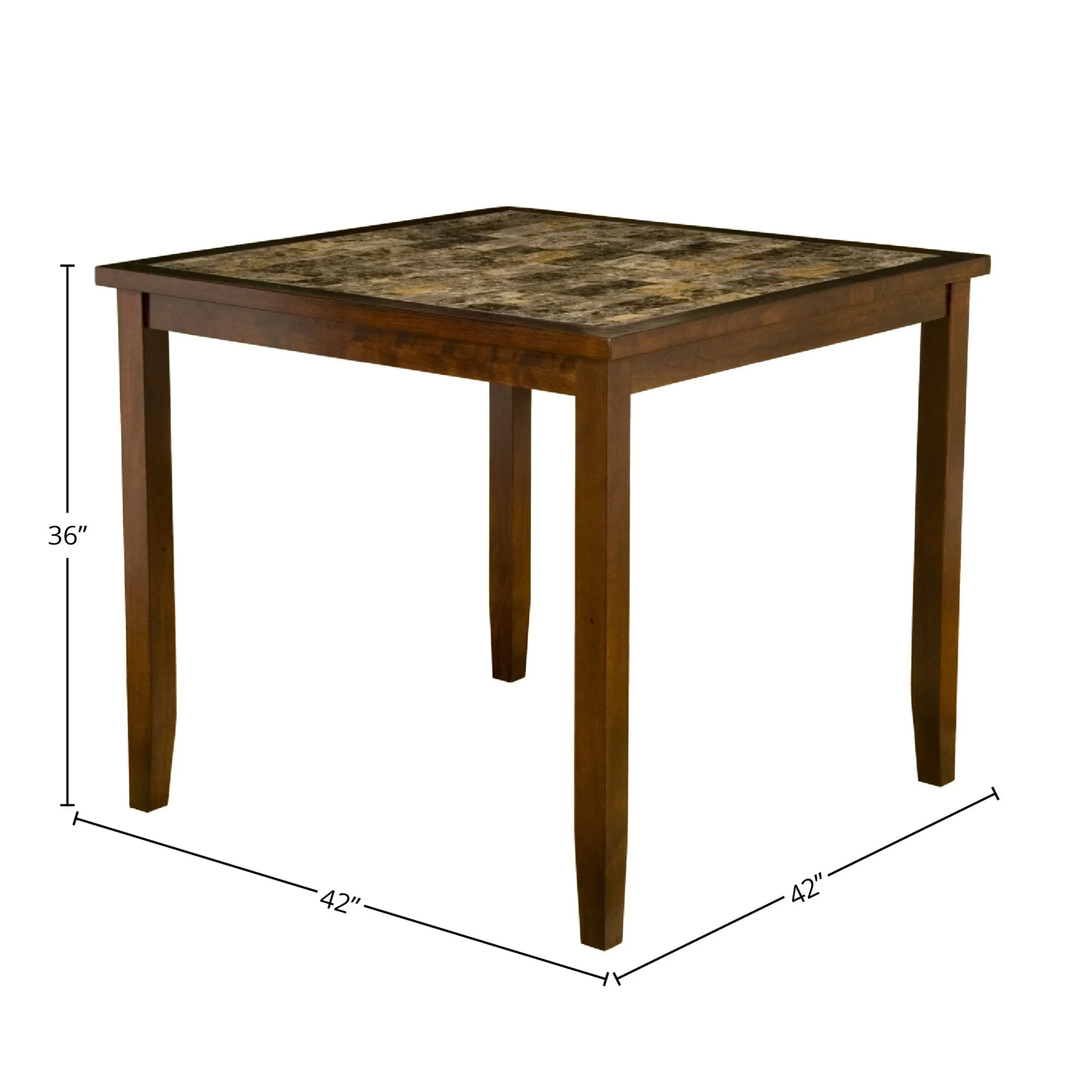 Capitola Faux Marble 5 Piece Pub Set, Espresso - Image 8