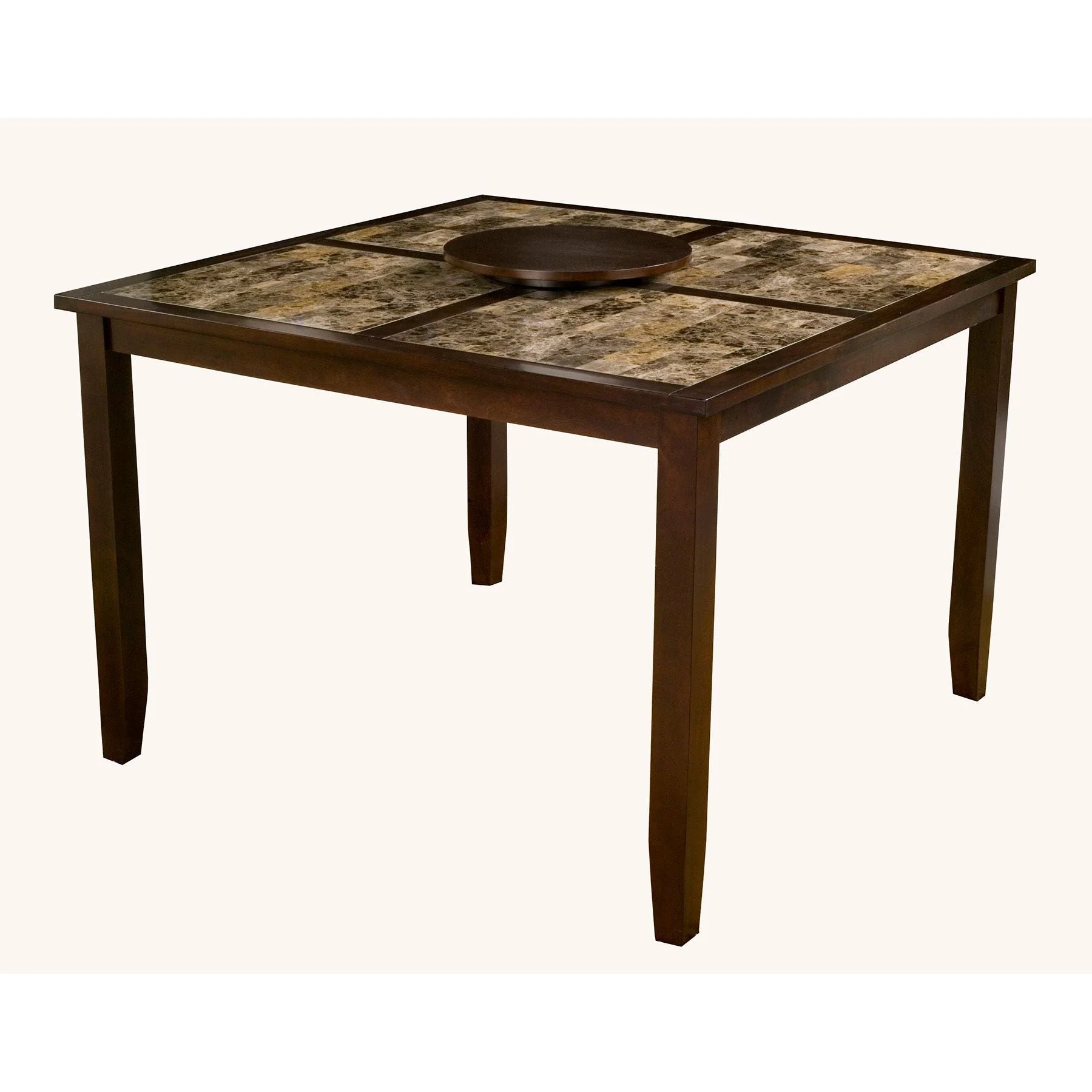 Capitola Faux Marble Large Pub Table, Espresso - Image 2