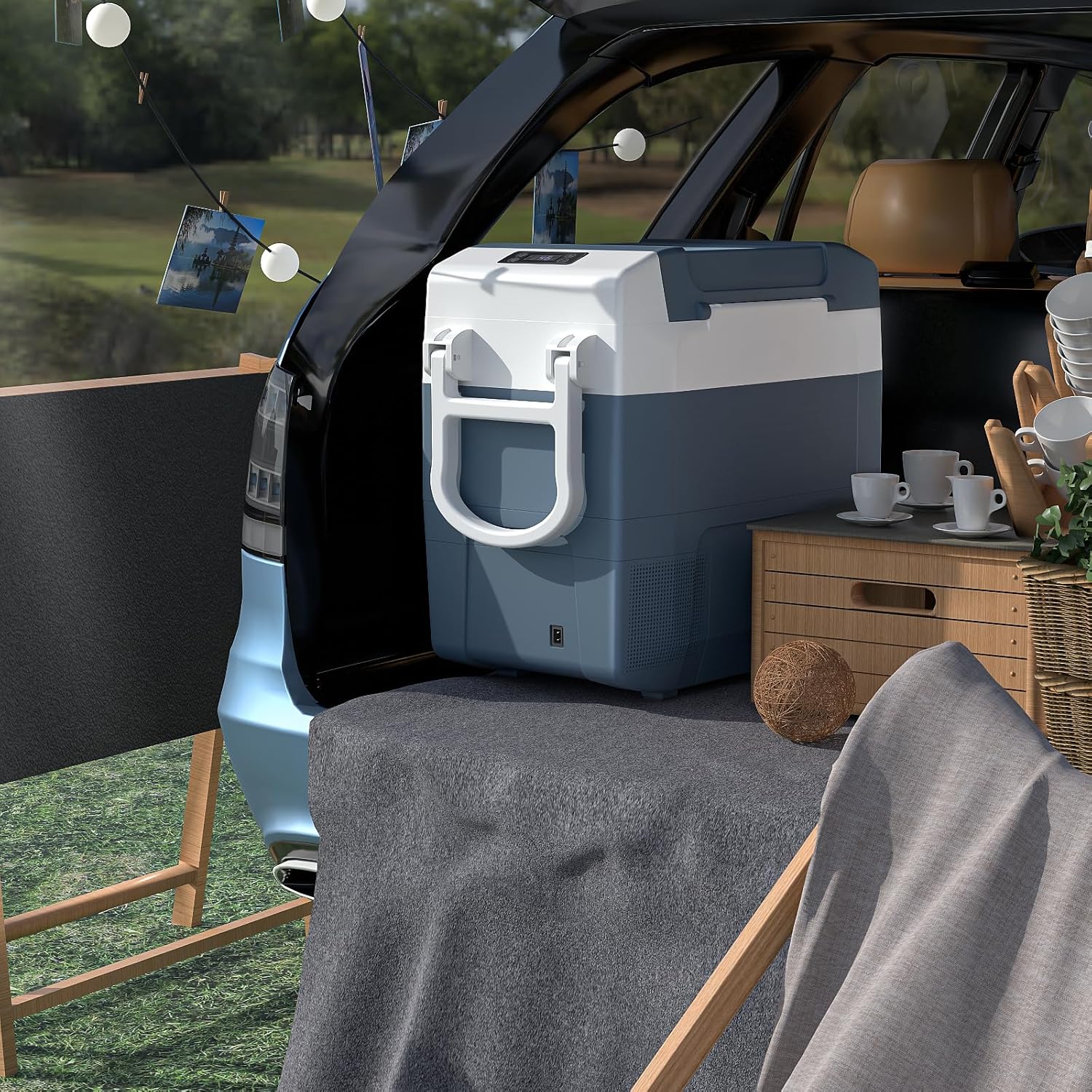 Car Refrigerator 12 Volt Mini Fridge 32 Quart 35L Portable Freezer Electric Cooler Intelligent Control Pan - Image 20