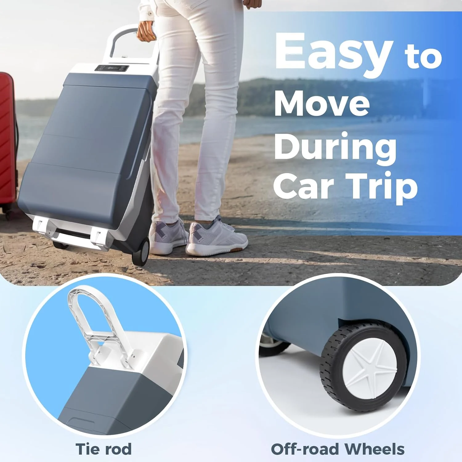 Car Refrigerator 12 Volt Mini Fridge 32 Quart 35L Portable Freezer Electric Cooler Intelligent Control Pan - Image 4