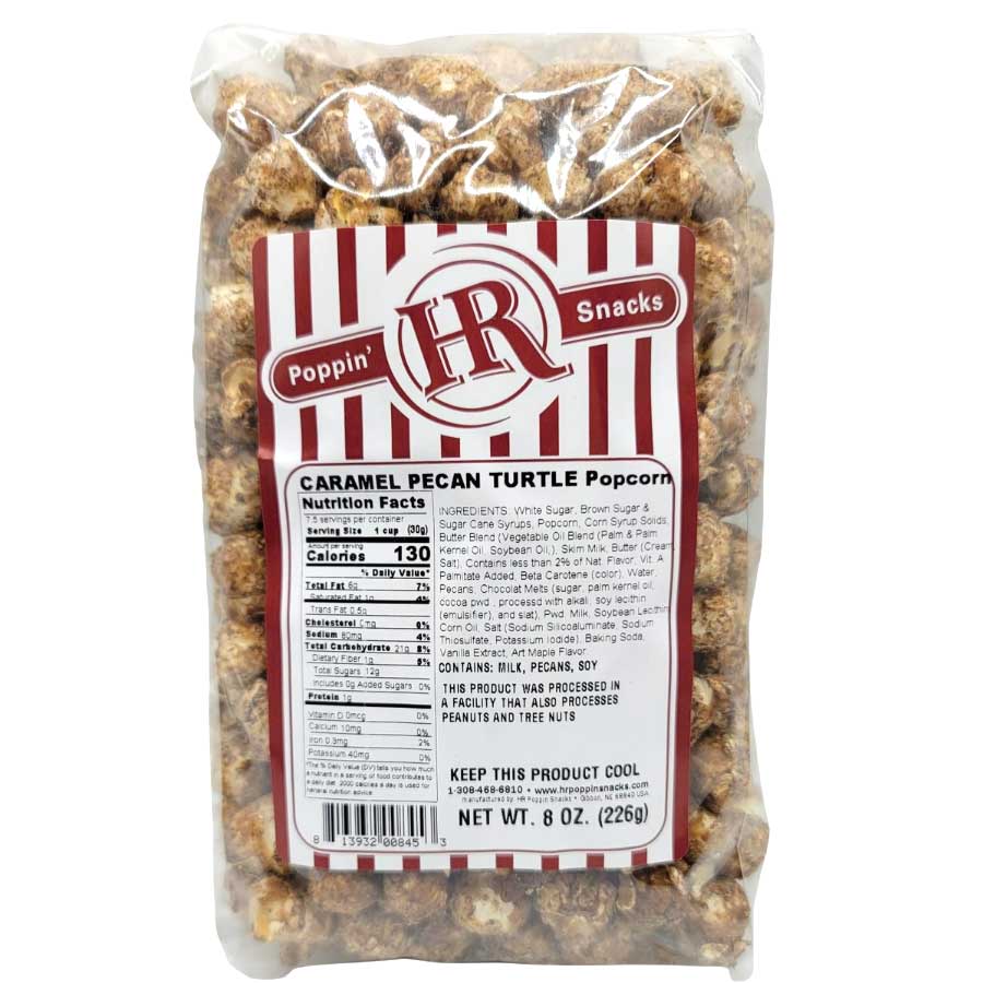 Caramel Pecan Turtle Popcorn | 8 oz | Pack of 2 | HR Poppin' Snacks - Image 2