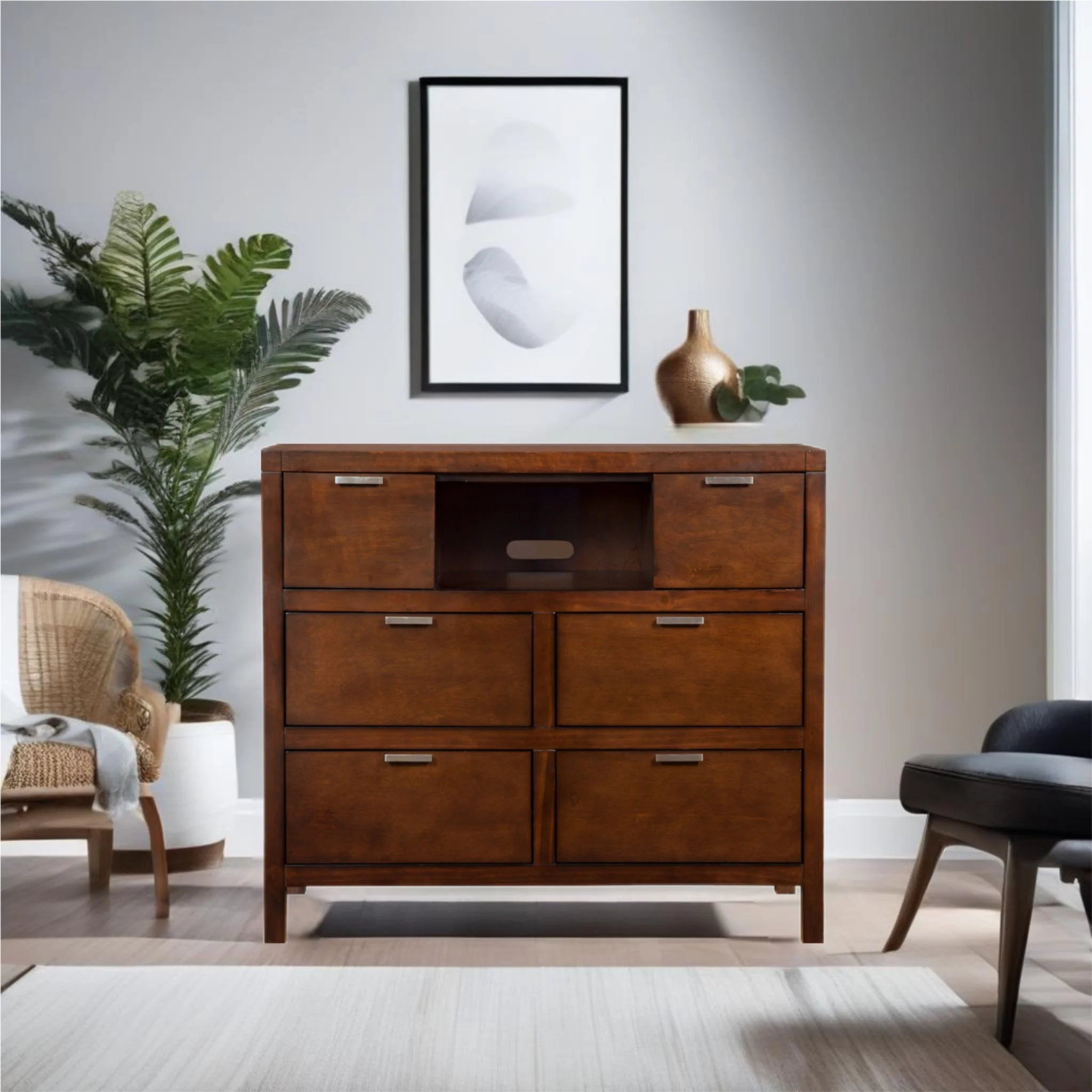 Carmel Media Chest, Cappuccino - Image 2