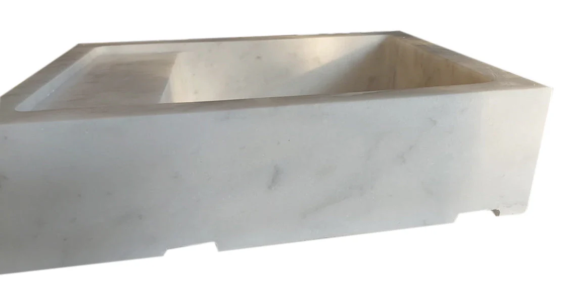 Carrara White Marble Wall-mount Bathroom Sink (W)14" (W)18" (H)5" READY TO SHIP - Image 5