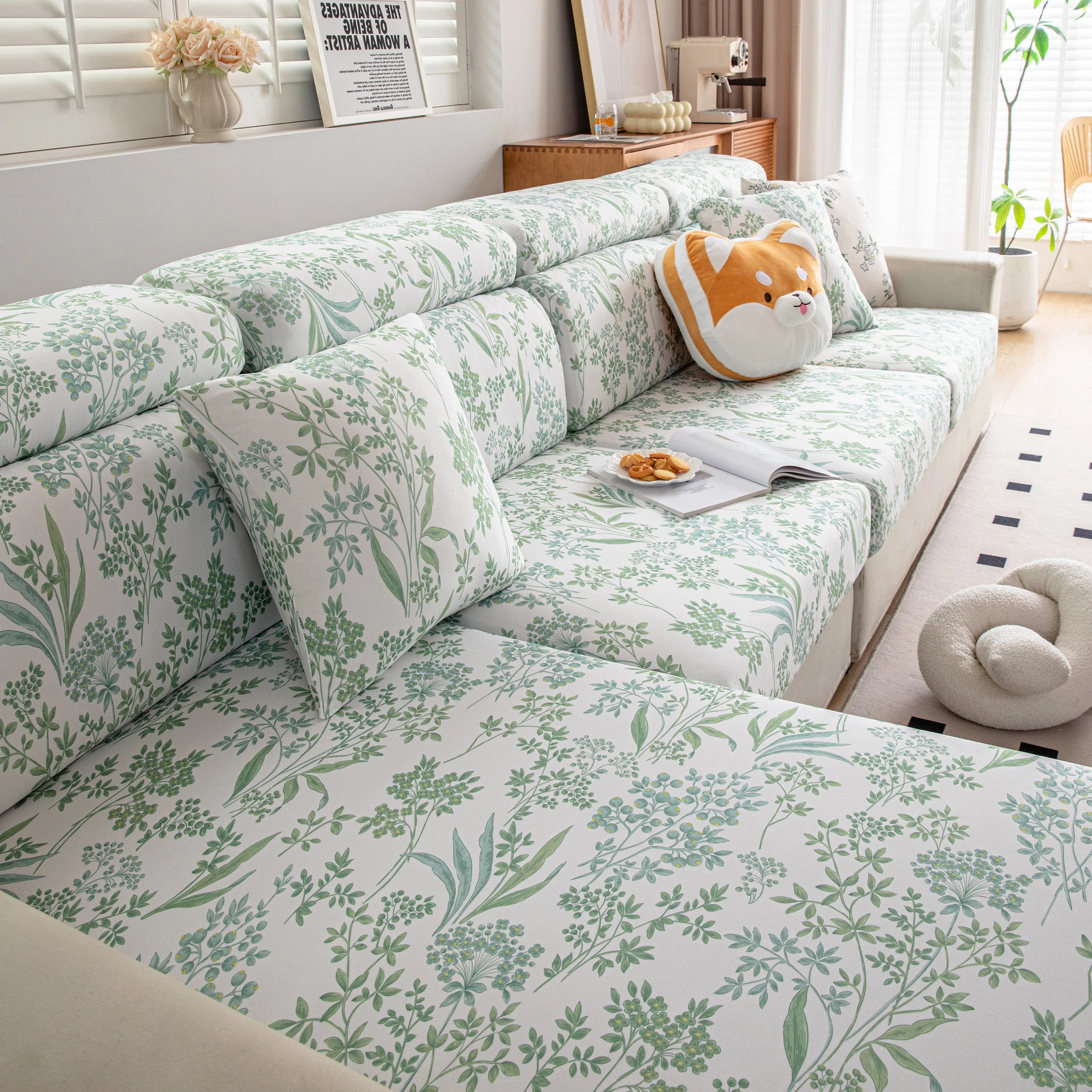 Cartoon Printing Elastic Seat Cushion Cover 1/2/3/4 Seater Sofa Cover Back Cushion Cover For Living Room - Image 100