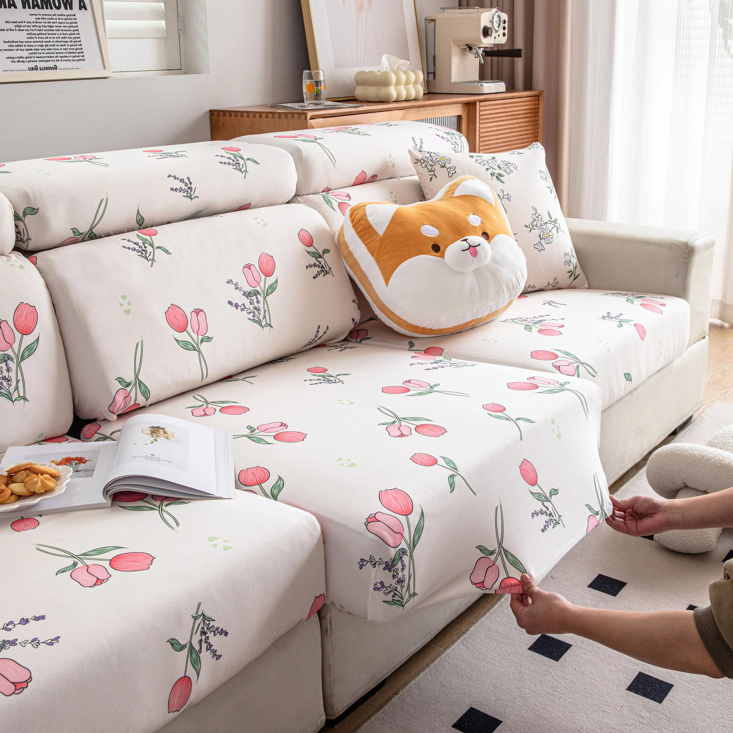Cartoon Printing Elastic Seat Cushion Cover 1/2/3/4 Seater Sofa Cover Back Cushion Cover For Living Room - Image 14