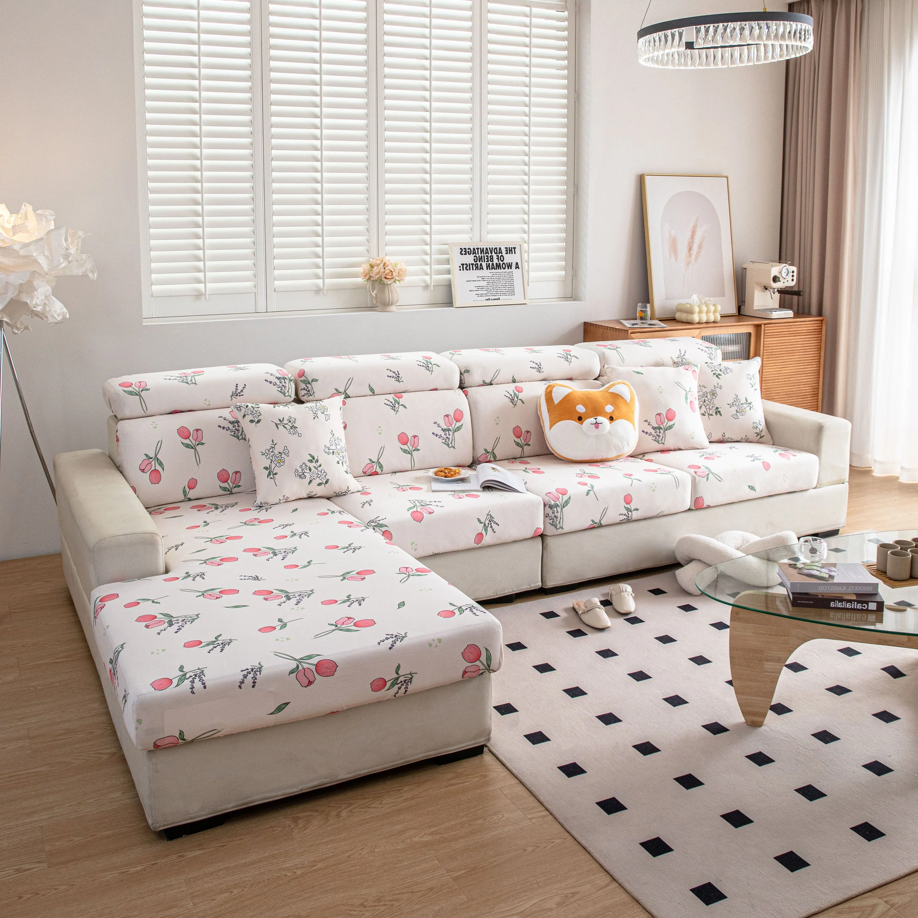 Cartoon Printing Elastic Seat Cushion Cover 1/2/3/4 Seater Sofa Cover Back Cushion Cover For Living Room - Image 18