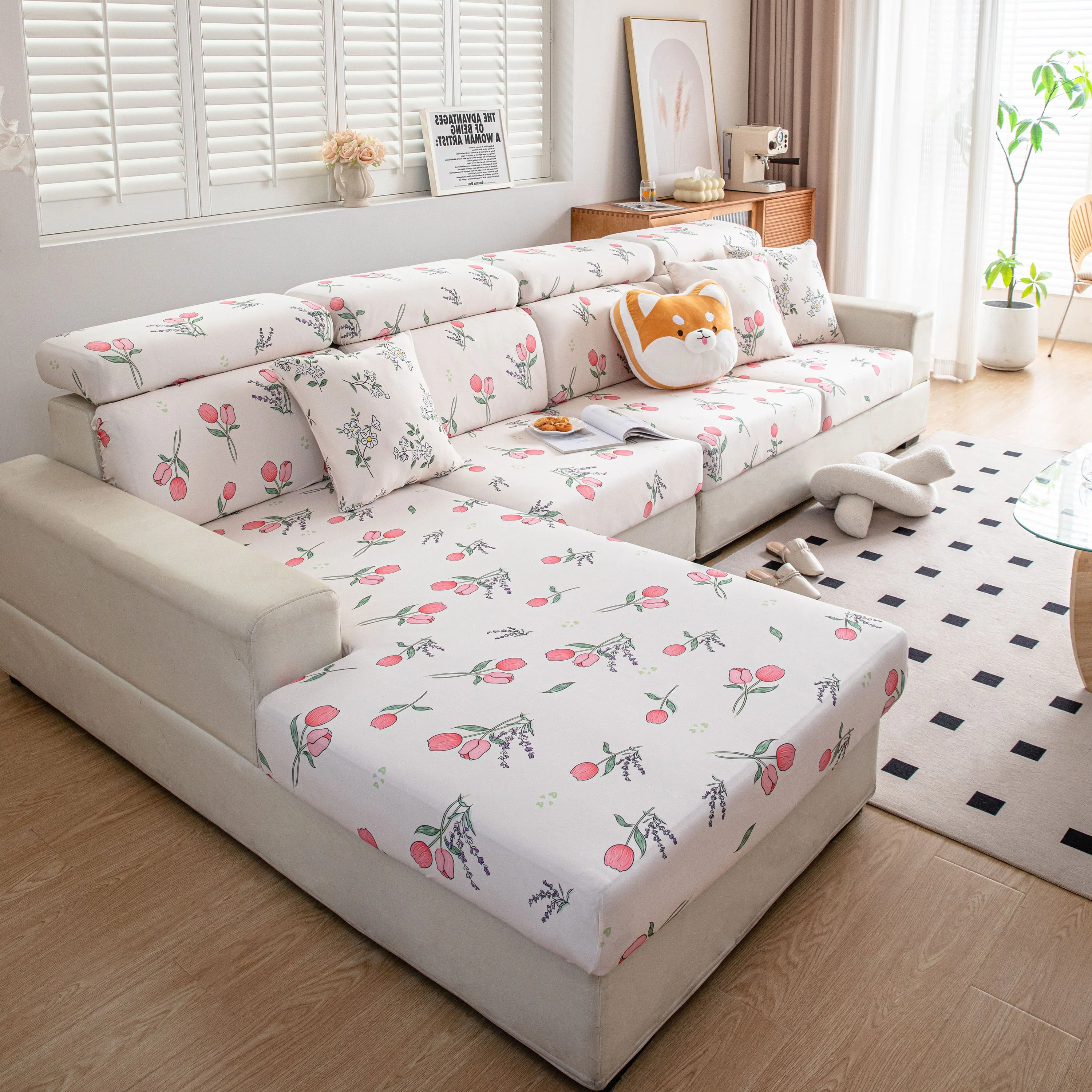 Cartoon Printing Elastic Seat Cushion Cover 1/2/3/4 Seater Sofa Cover Back Cushion Cover For Living Room - Image 21
