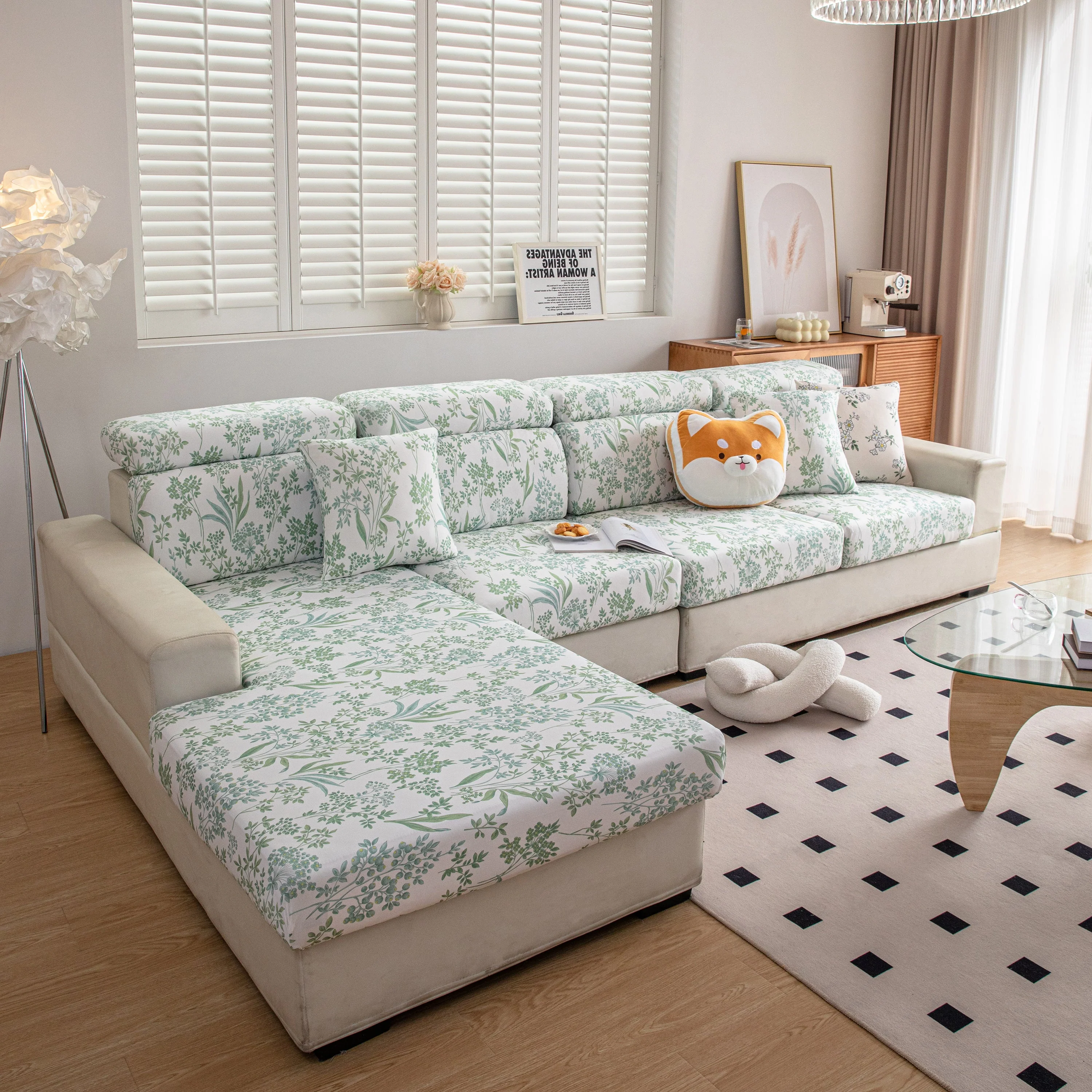 Cartoon Printing Elastic Seat Cushion Cover 1/2/3/4 Seater Sofa Cover Back Cushion Cover For Living Room - Image 34