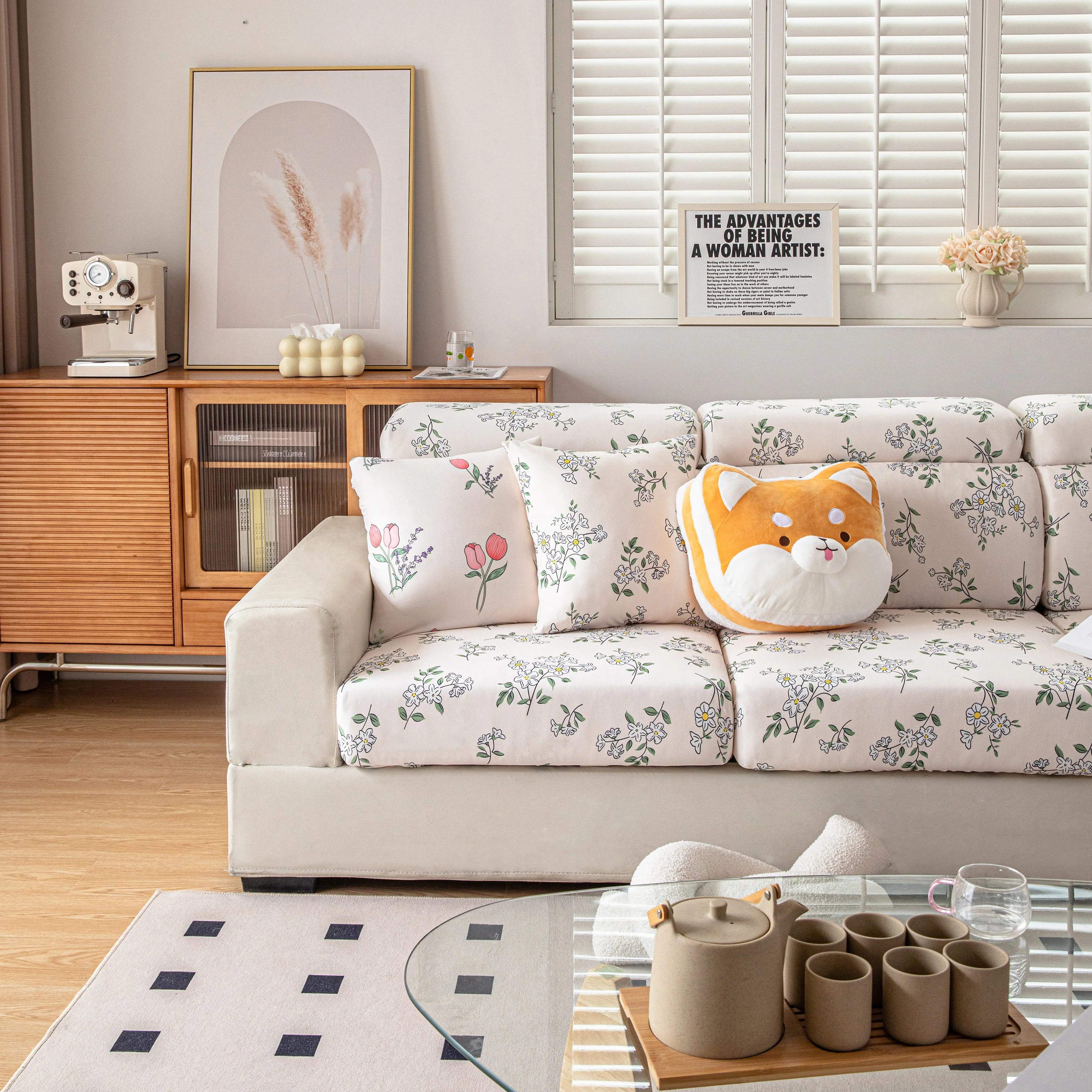 Cartoon Printing Elastic Seat Cushion Cover 1/2/3/4 Seater Sofa Cover Back Cushion Cover For Living Room - Image 78