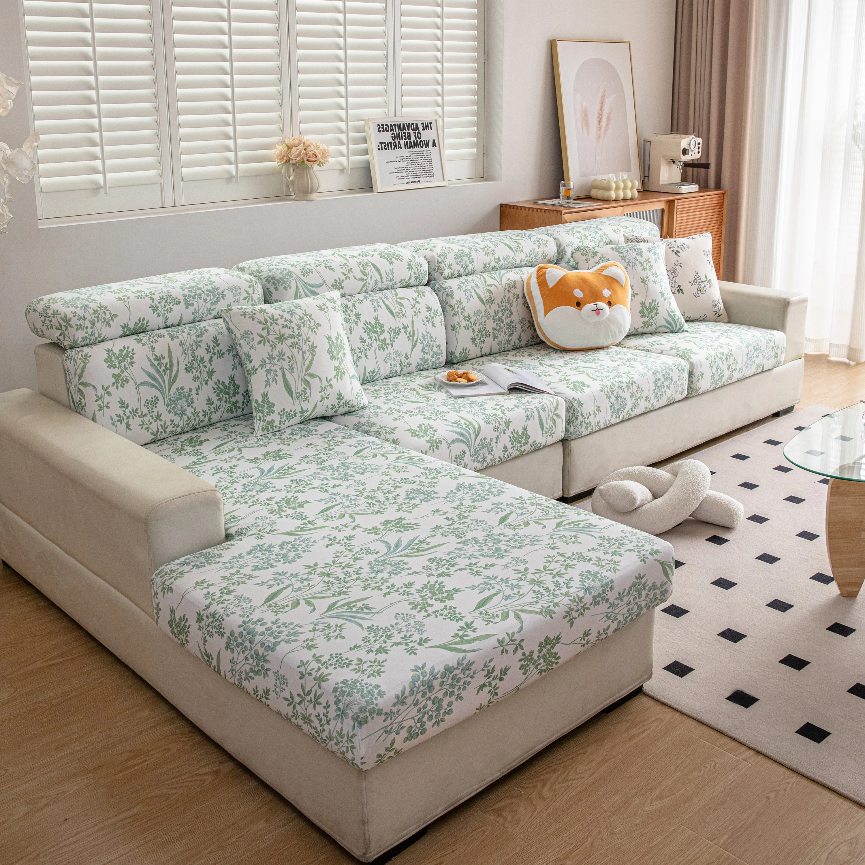 Cartoon Printing Elastic Seat Cushion Cover 1/2/3/4 Seater Sofa Cover Back Cushion Cover For Living Room - Image 98