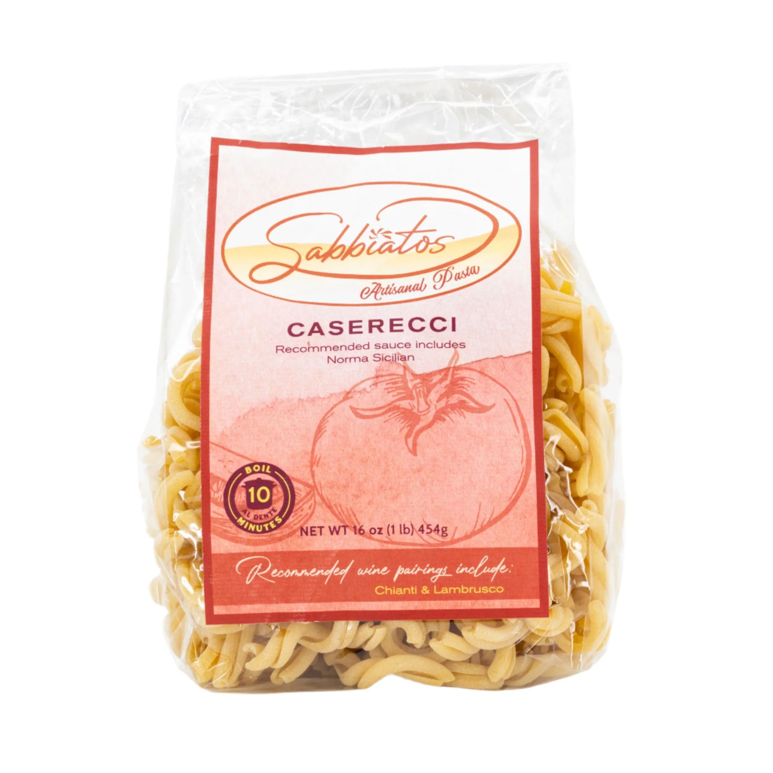 Caserecci Pasta | Pack of 2 | 16 oz | Sabbiatos - Image 2